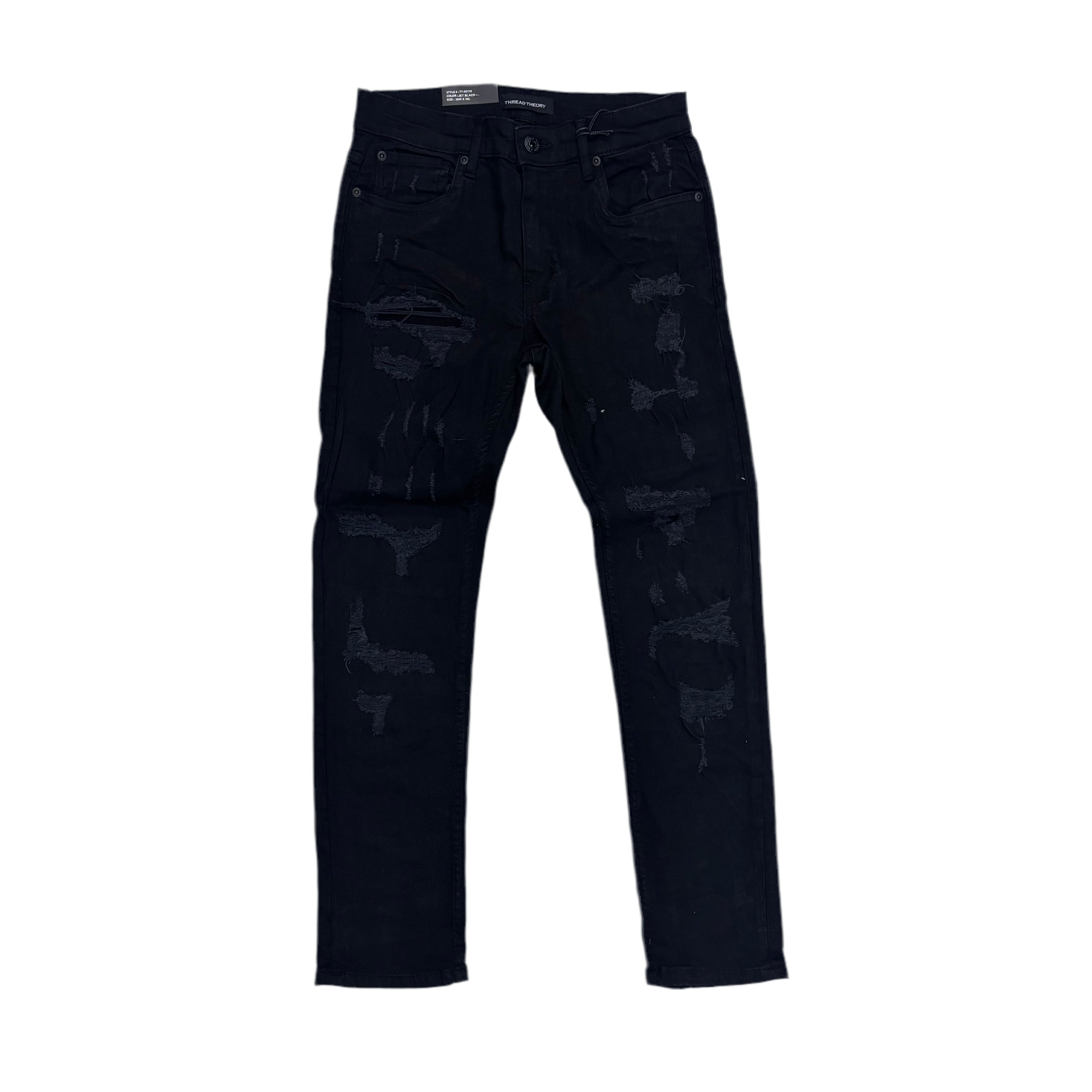Thread skinny Rip and repair Denim Jet Black 50116