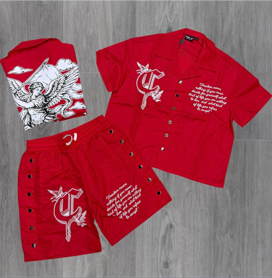 Concept - Freedom Nylon Short Set - Red