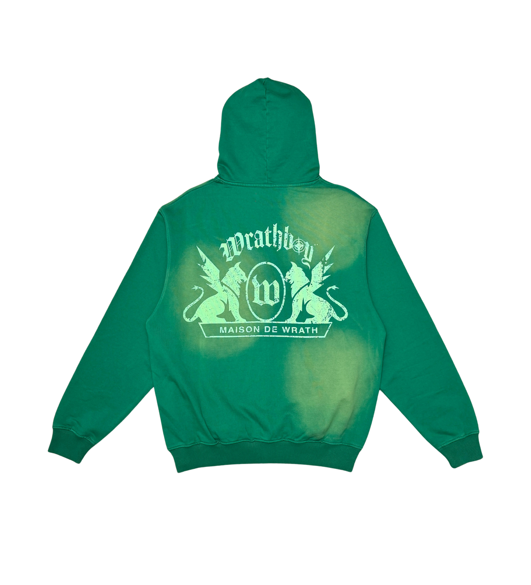 WRATHBOY - Maison Fade Zip Hoodie - Green - 099