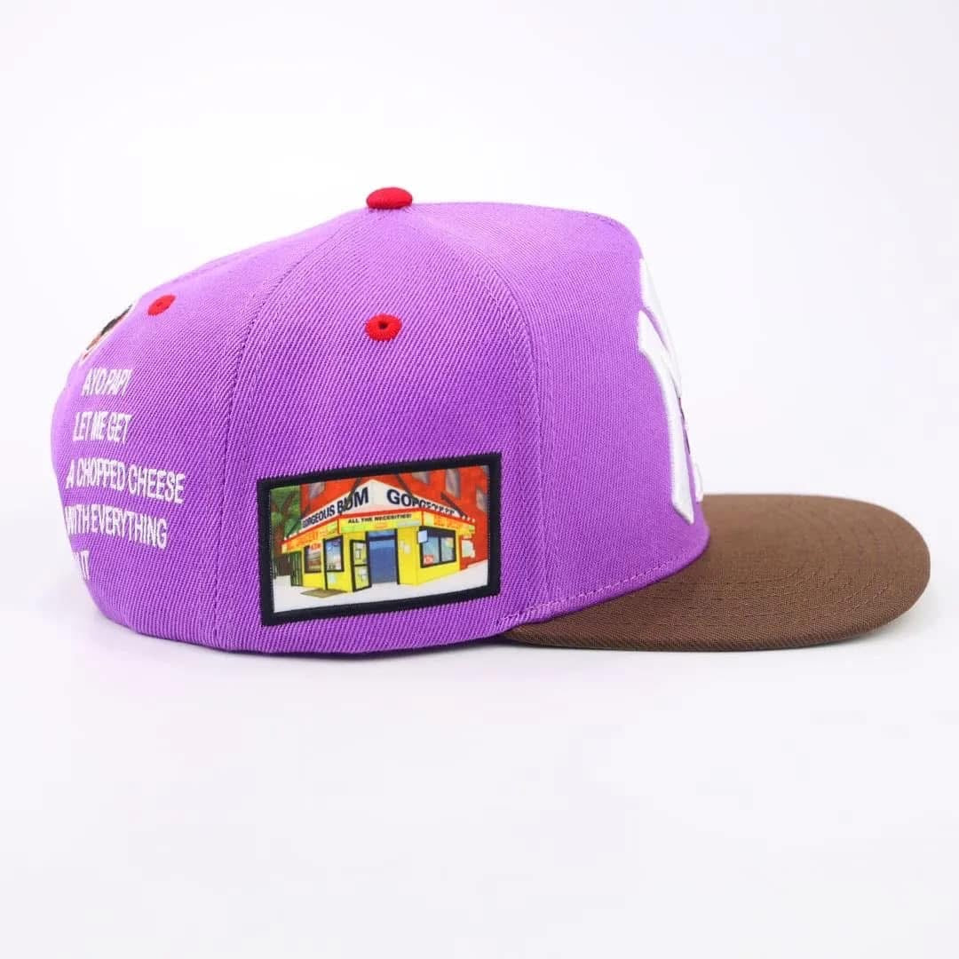 GB chop cheese SnapBack NY Lavender Brown