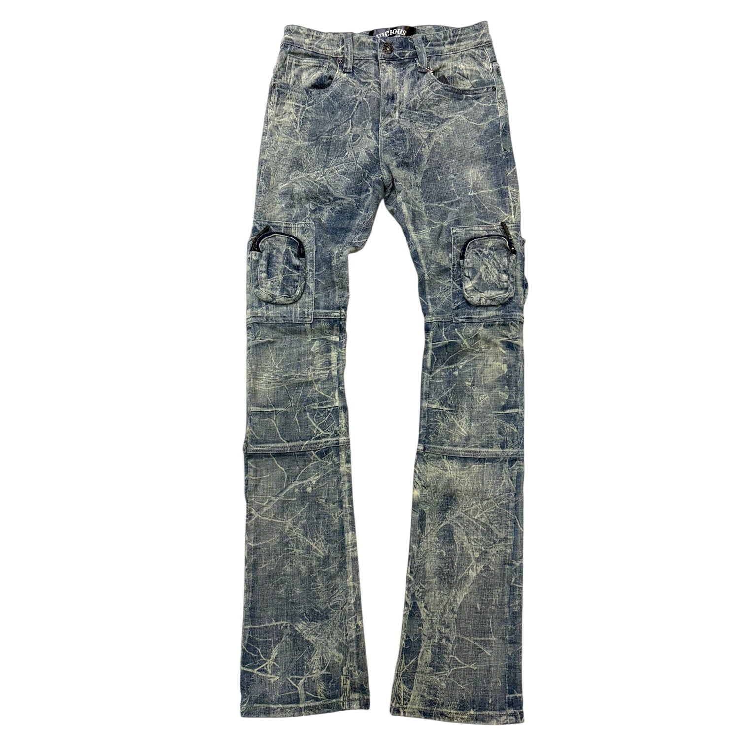 Vicious- Flared Denim     - Vintage Blue - VC1079