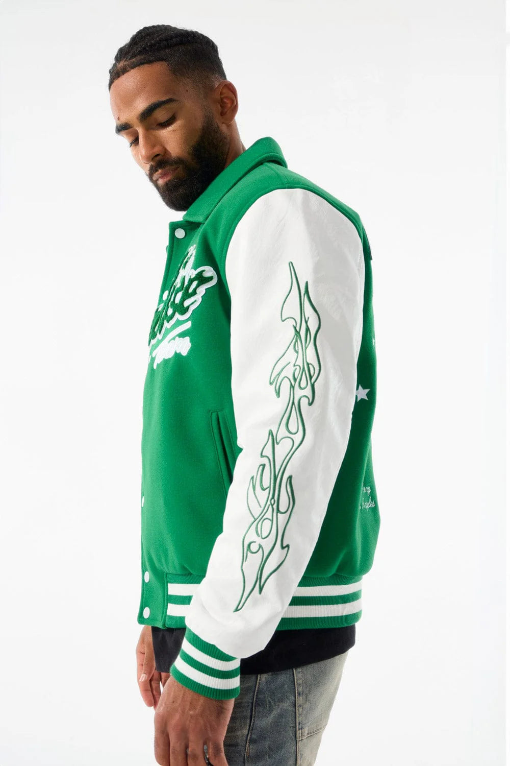 JC paradise Team varsity  jacket Kelly Green 91632