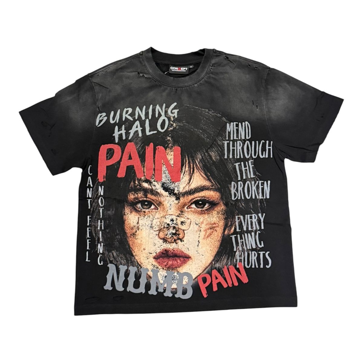 Con -  Numb Pain T-shirt - Black Wash - 10