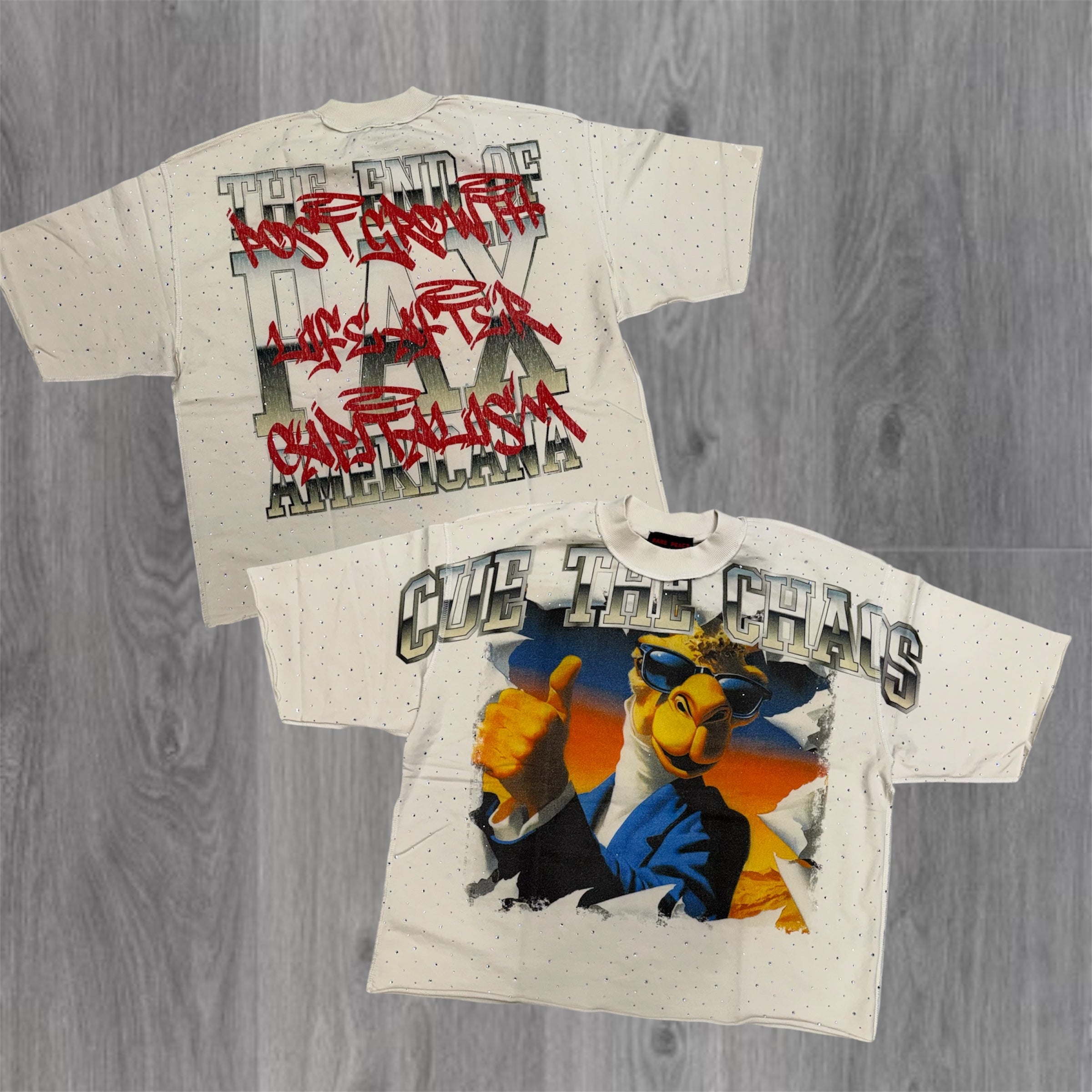 Rare Peace - CHAOS Tee - Ecru - 6029