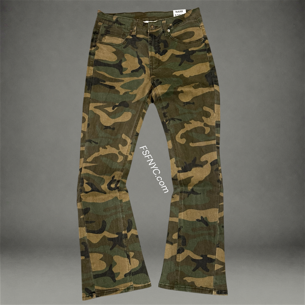 NARR - Flare Plain Denim - W. Camo - 472