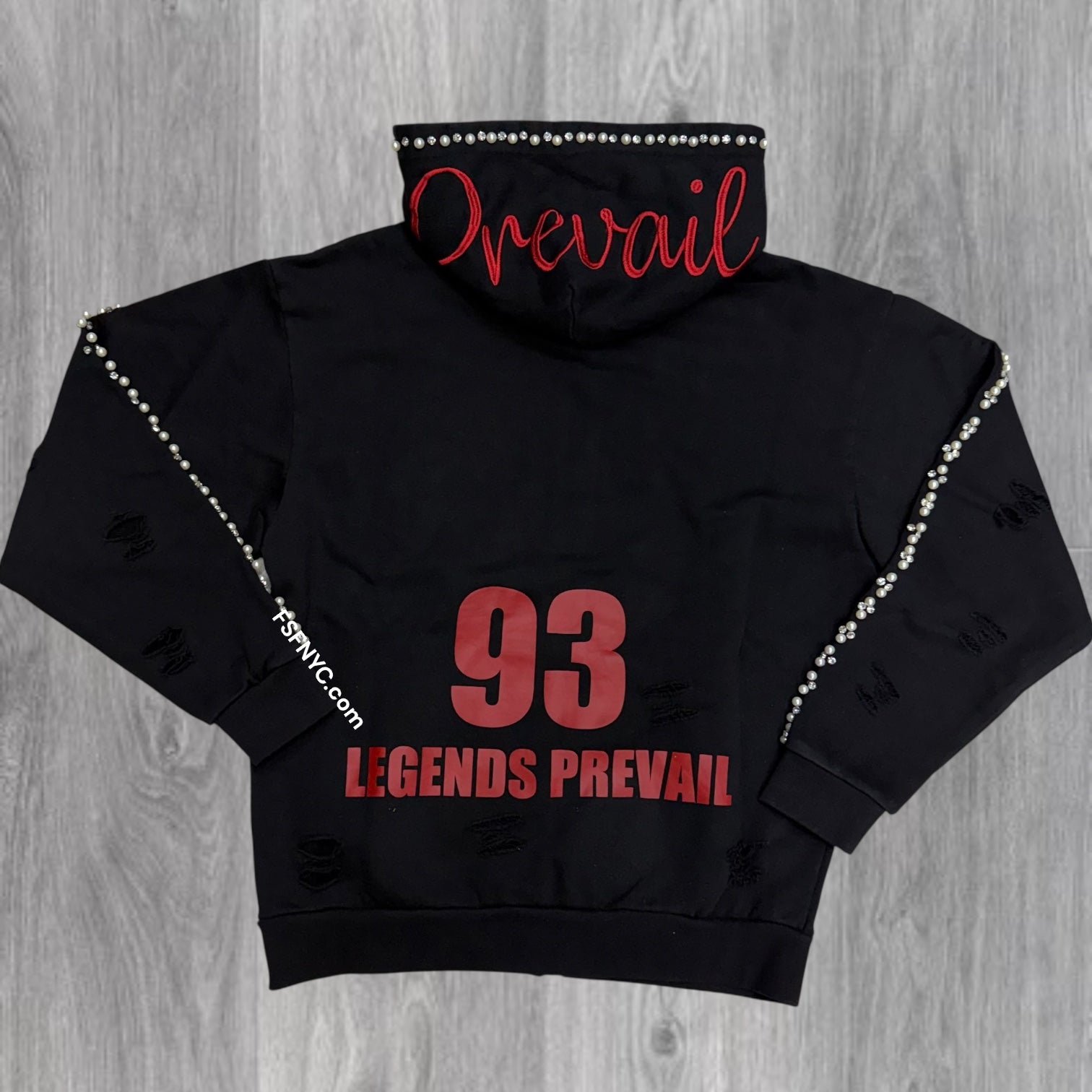 Prevail - Pearl Zip Hood Sweat Suit - Black - 086