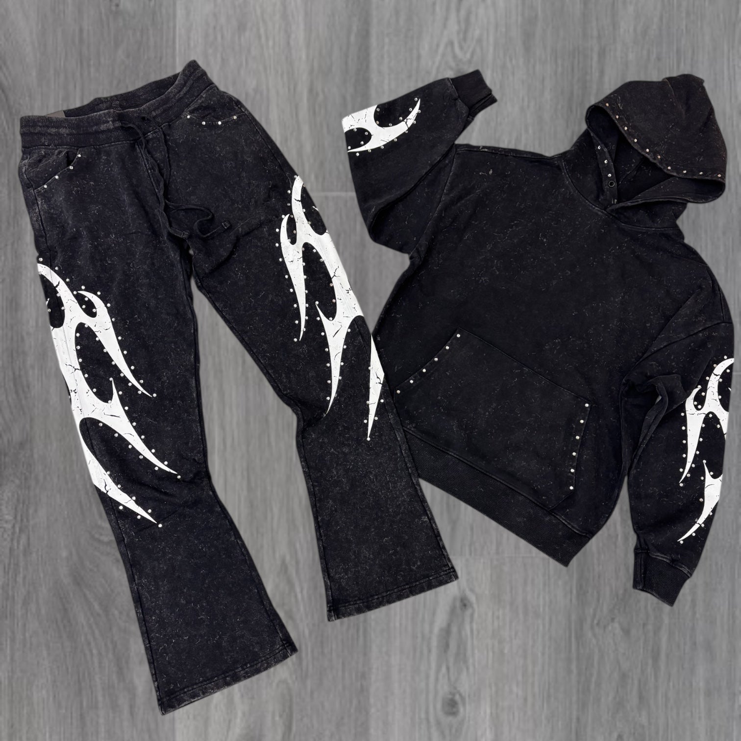 REBEL - TRIBAL SWEATSUIT - BLK -  389 489