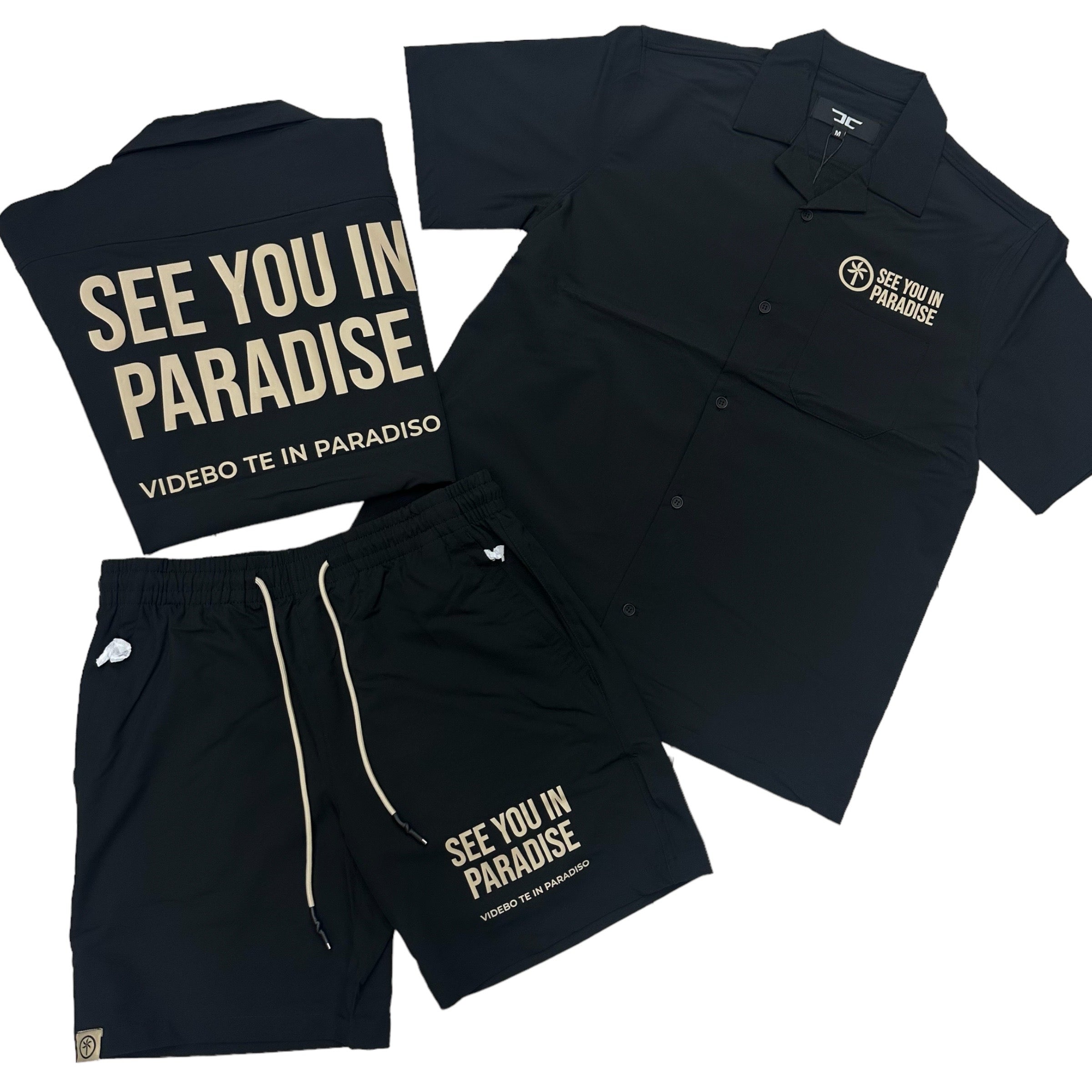 JC See You In Paradise TONE Shirt Set Black Sand 2554