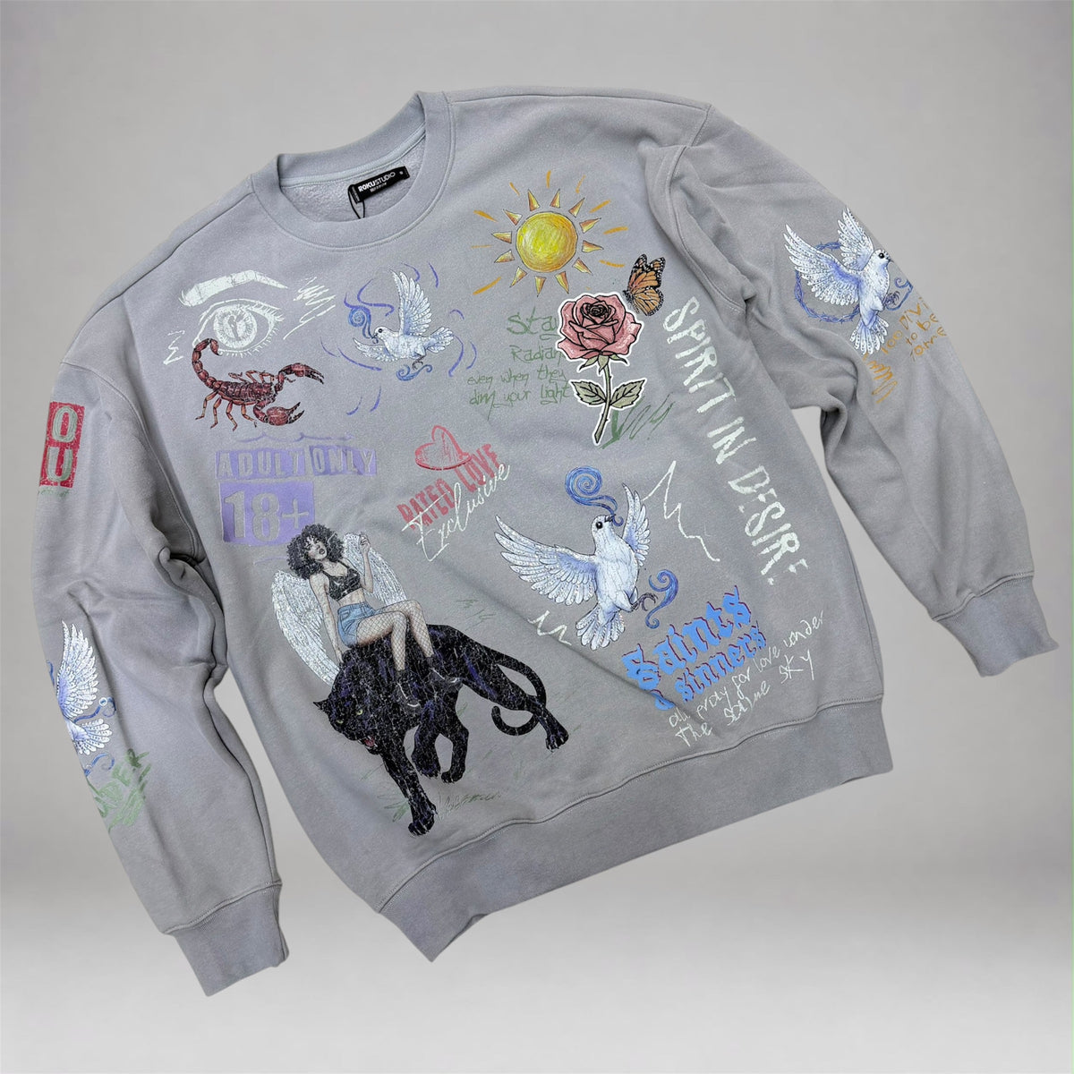 Roku - Chaos Crew sweatshirt - Concrete