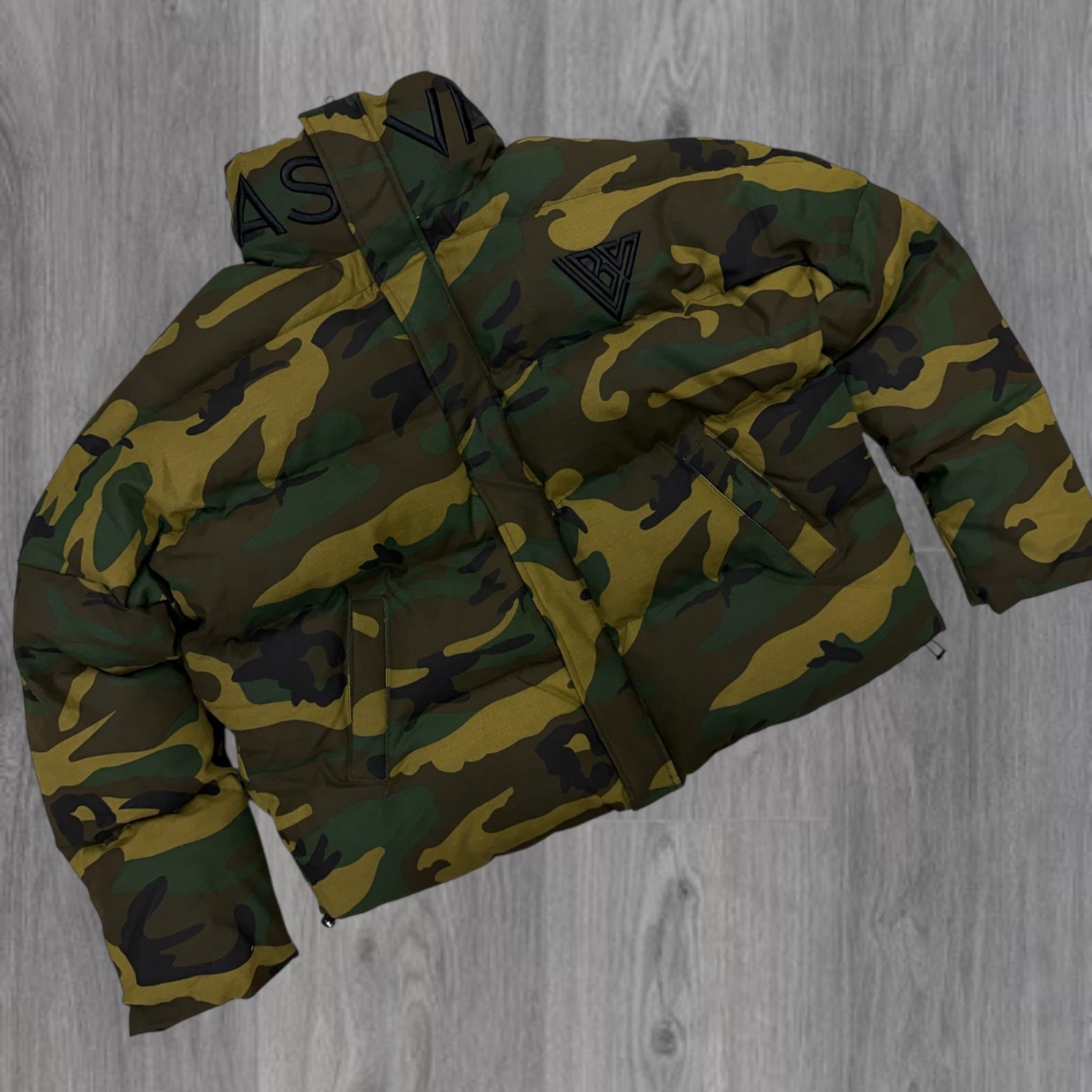 Valabasas - Bomber Puffer Camo Jacket - Army - 1005