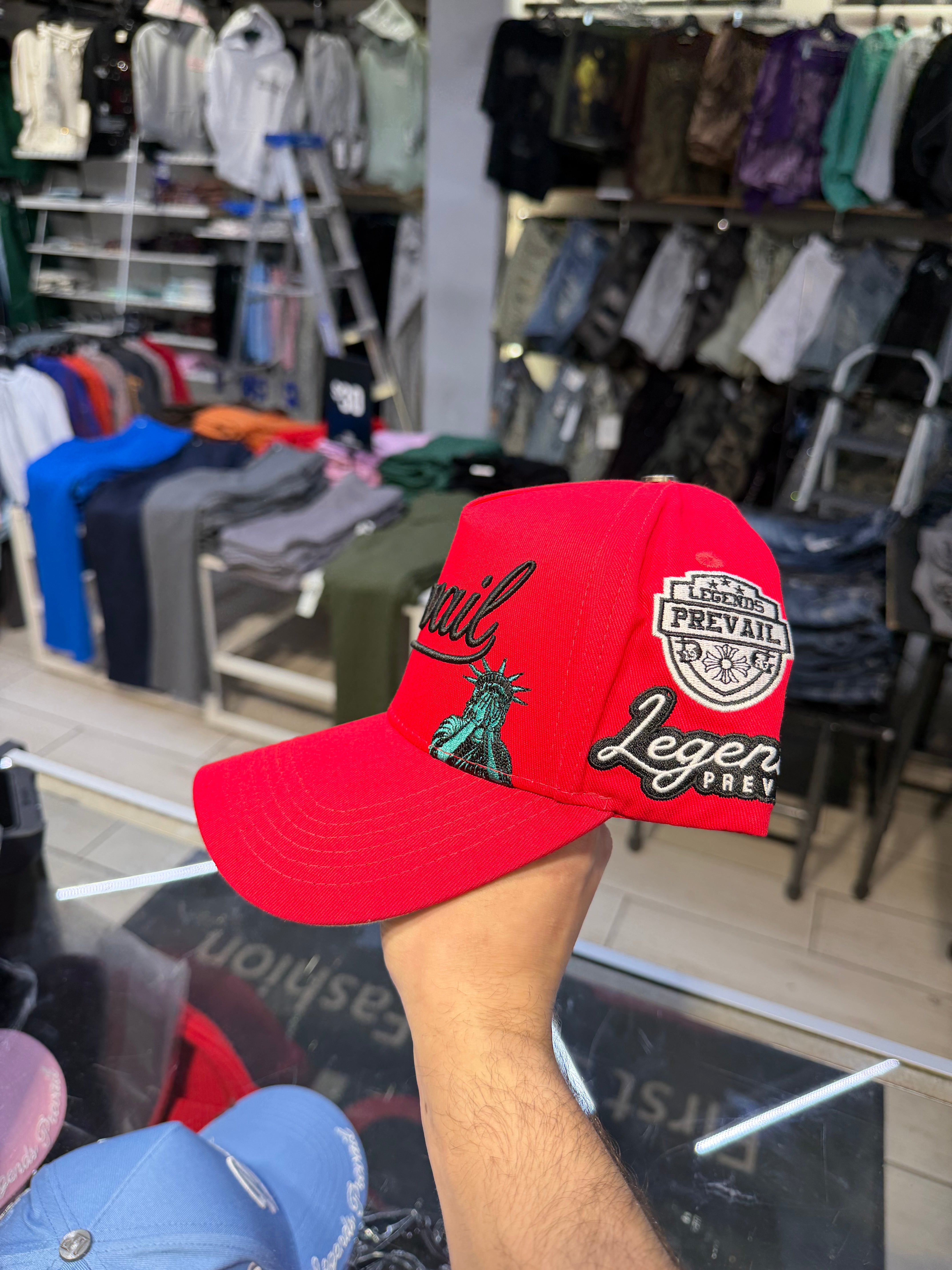 Prevail - Patch Trucker Hat - Red/Black