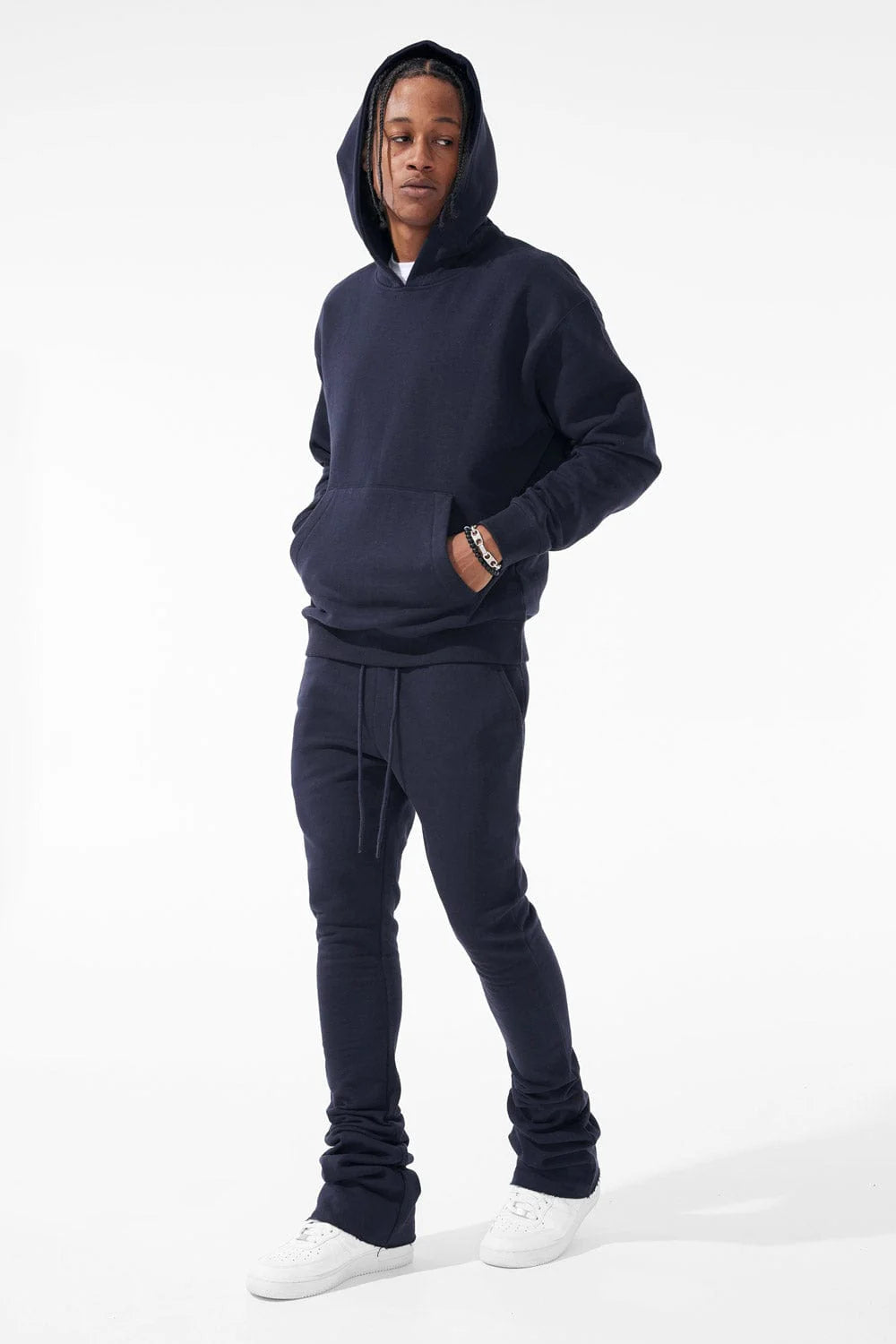 JC Uptown Stacked sweat suit Navy 8861 8860