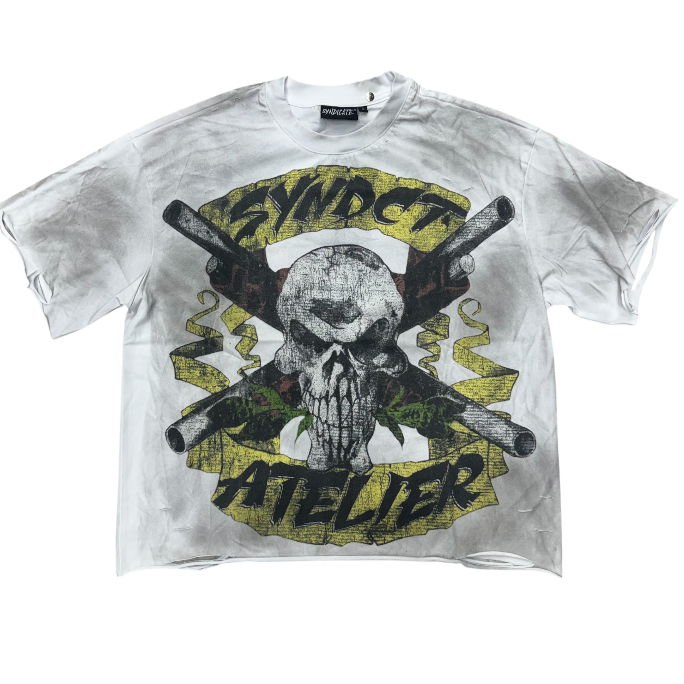 SYN Greatest Hit Distress T-shirt White GNR1 M