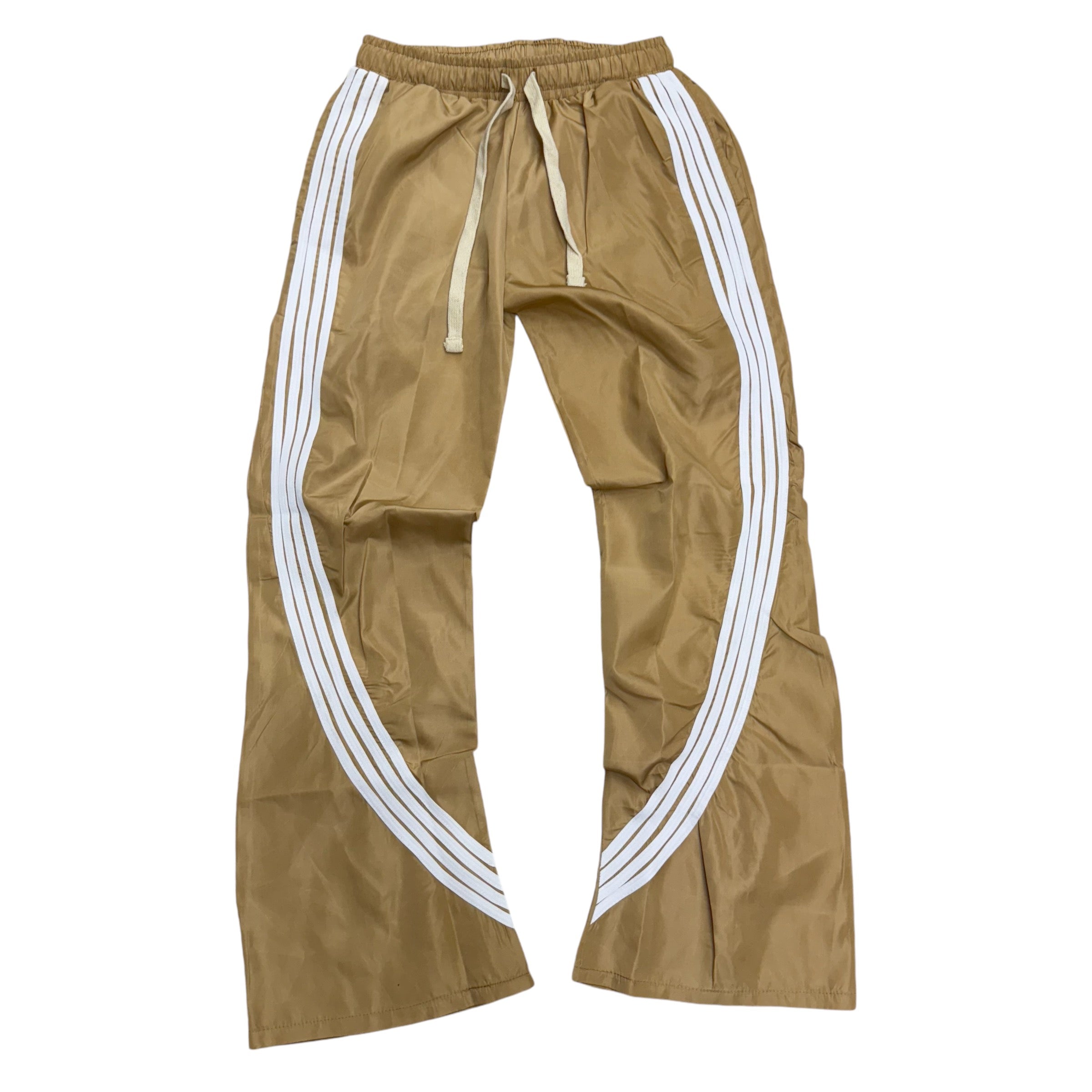 Narr stacked Nylon Pants Khaki White