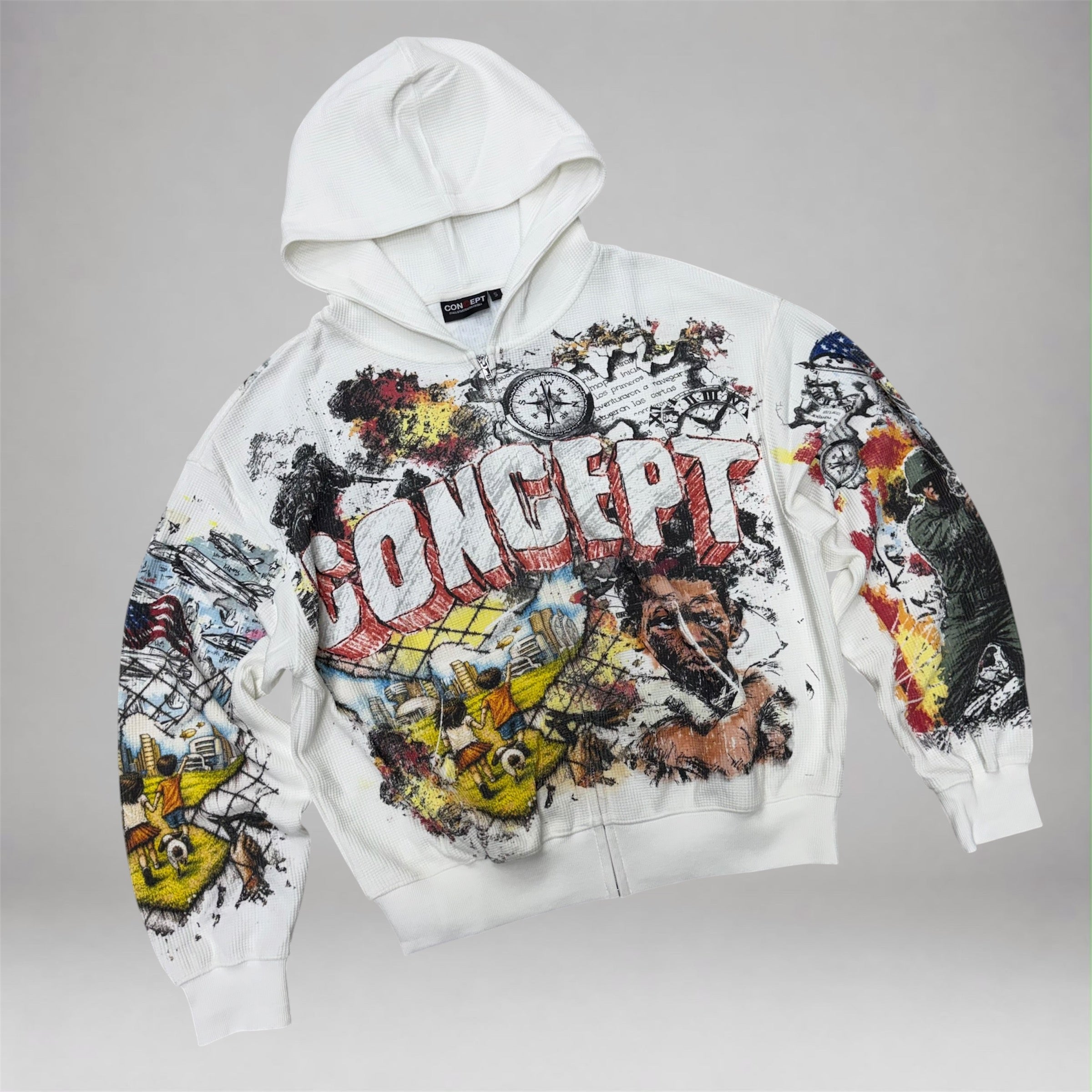Con - Honor Waffle Hoodie - White 15