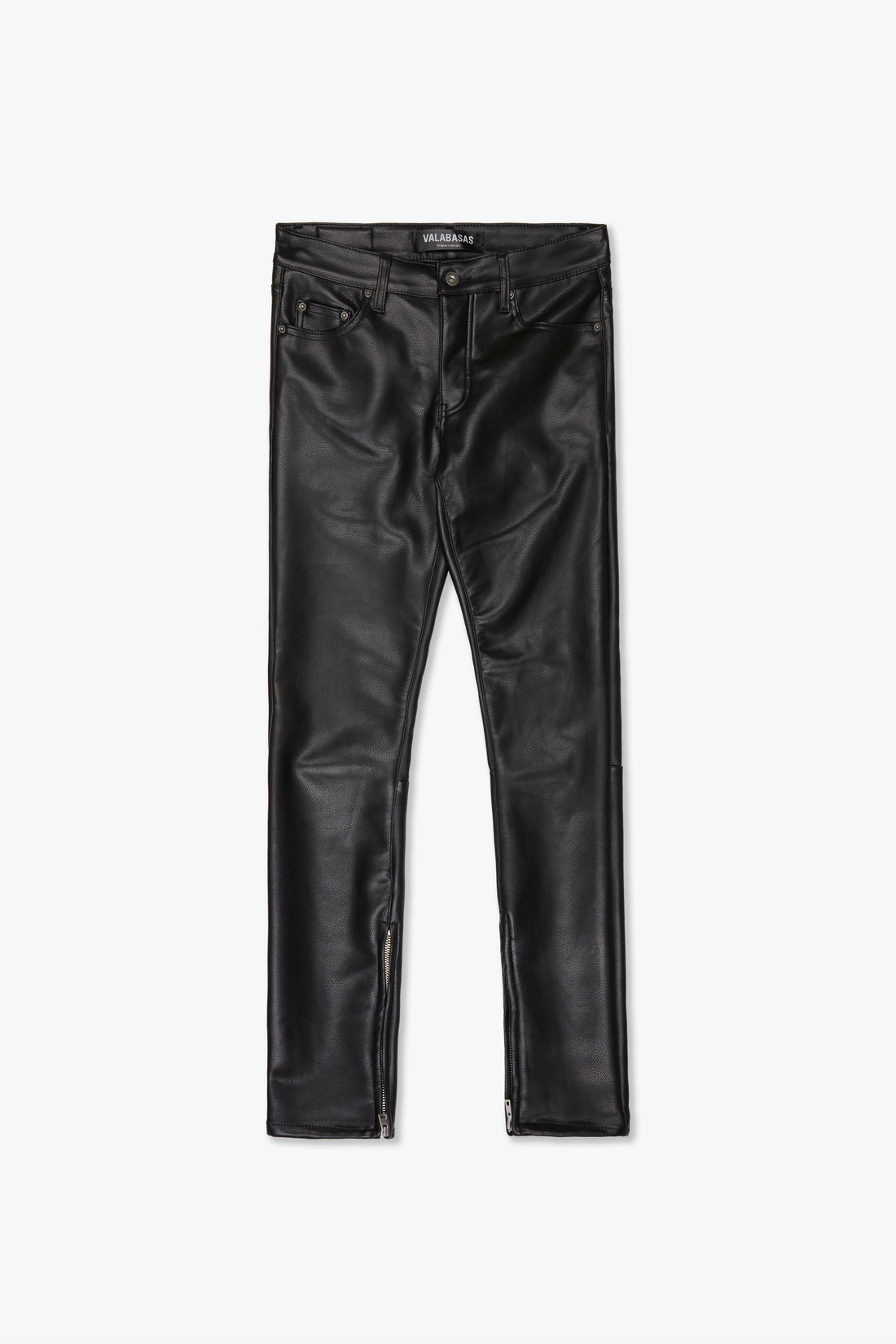 Valabasas JEDI stacked/Skinny pu Leather Pants Black 1004