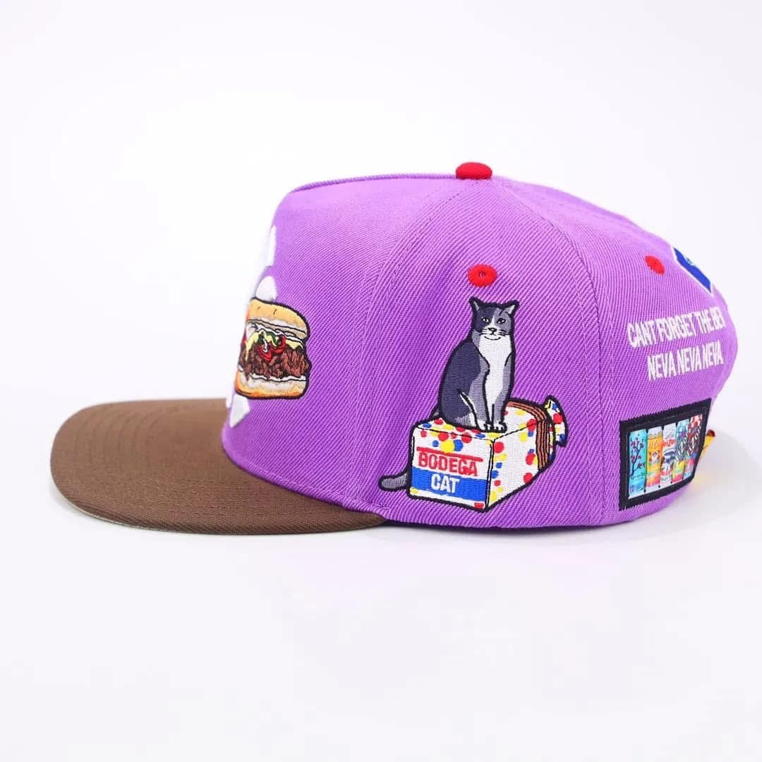 GB chop cheese SnapBack NY Lavender Brown