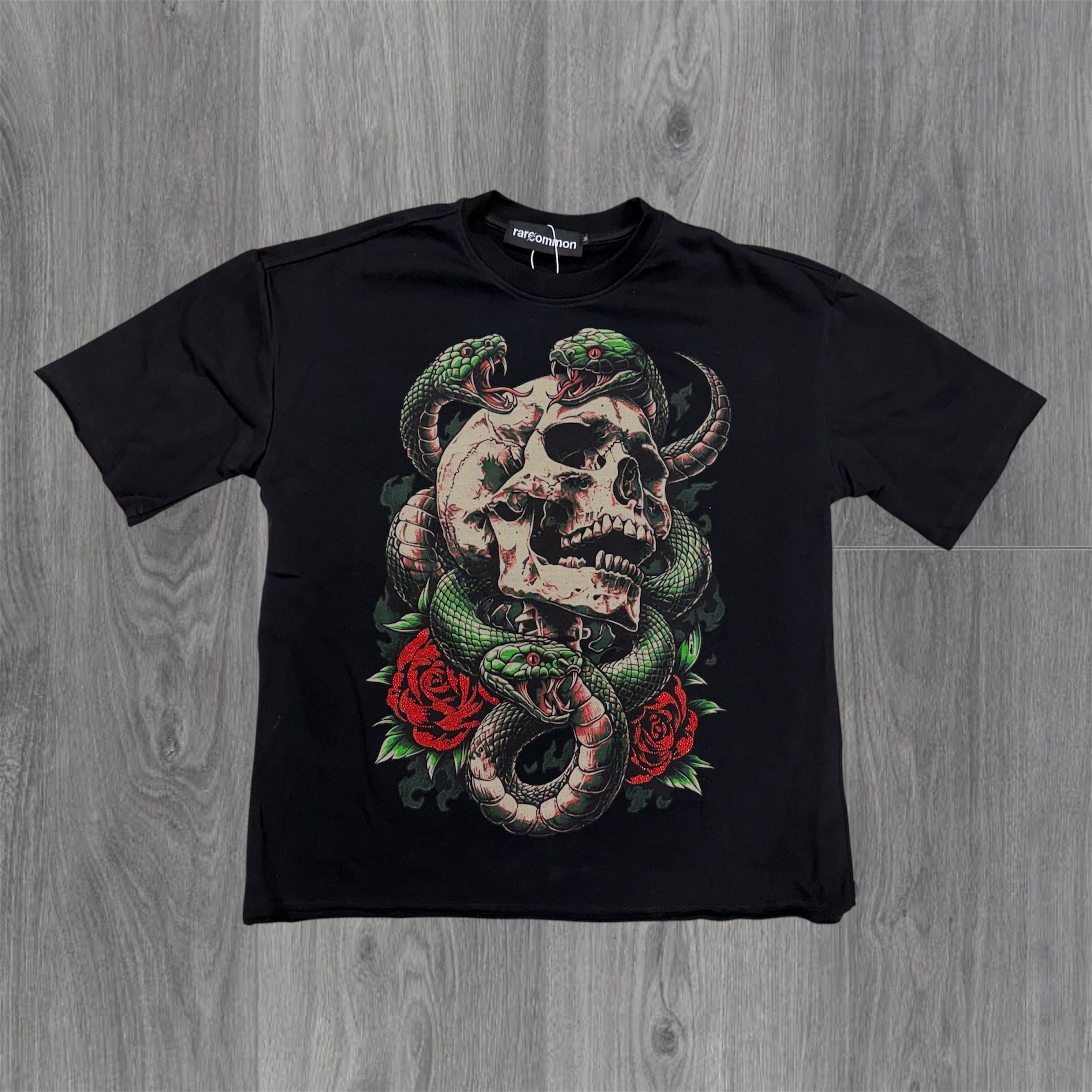 Ver - Snake Skeleton  T-shirt - Black- 2570