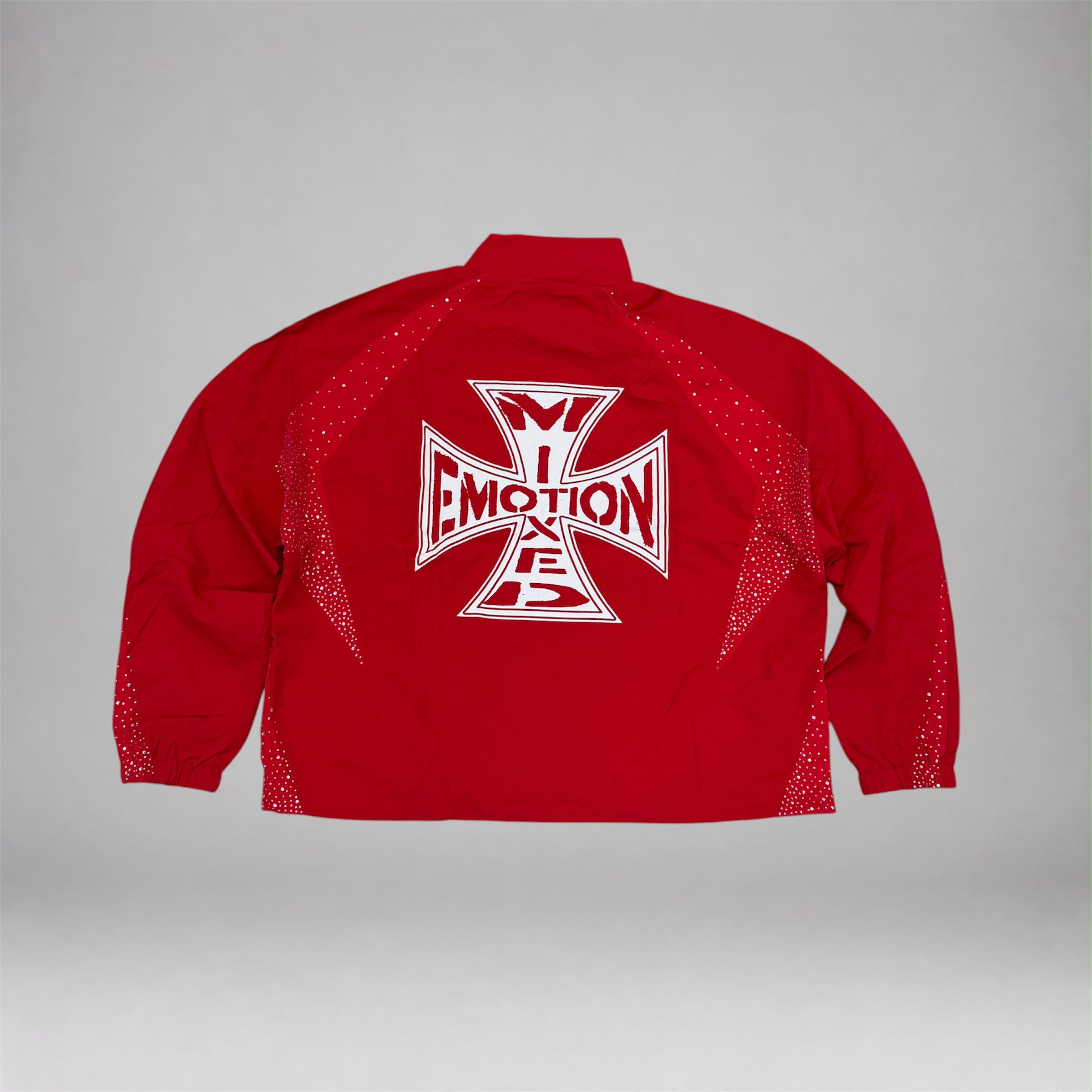 Mixed Emotions- Windbreaker Rhinestone Set - Red