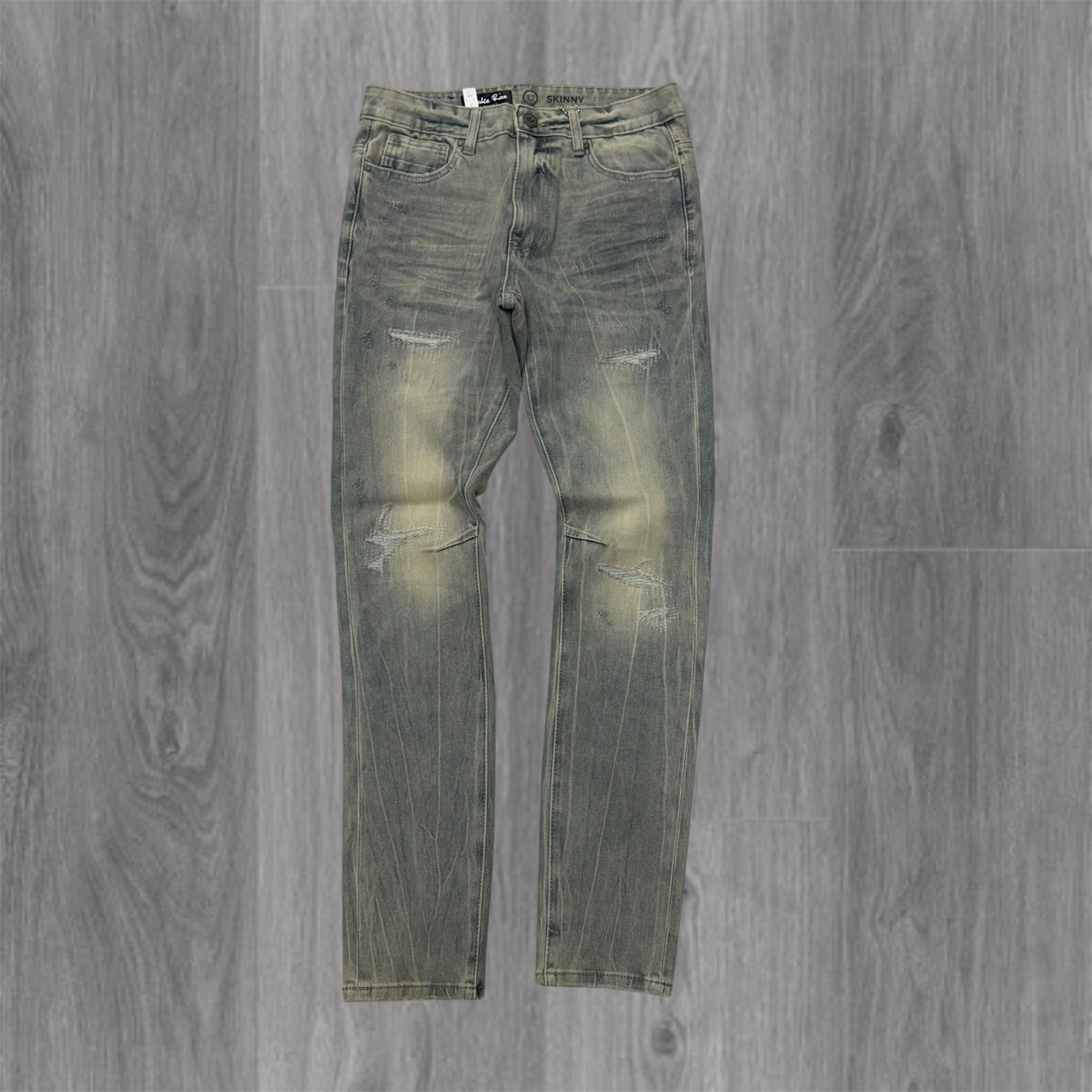 Rise - vintage Wash Denim - Eden Blue - F201