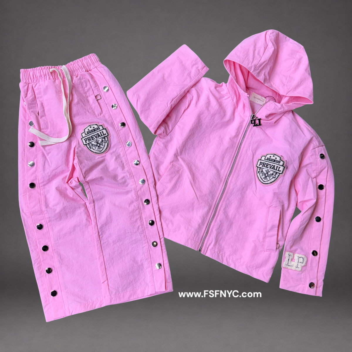 Prevail Kids - Patch Windbreaker Set - Pink