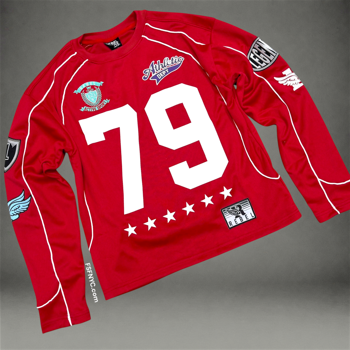 Rebel - Motorsport Long sleeve Top - Red 213