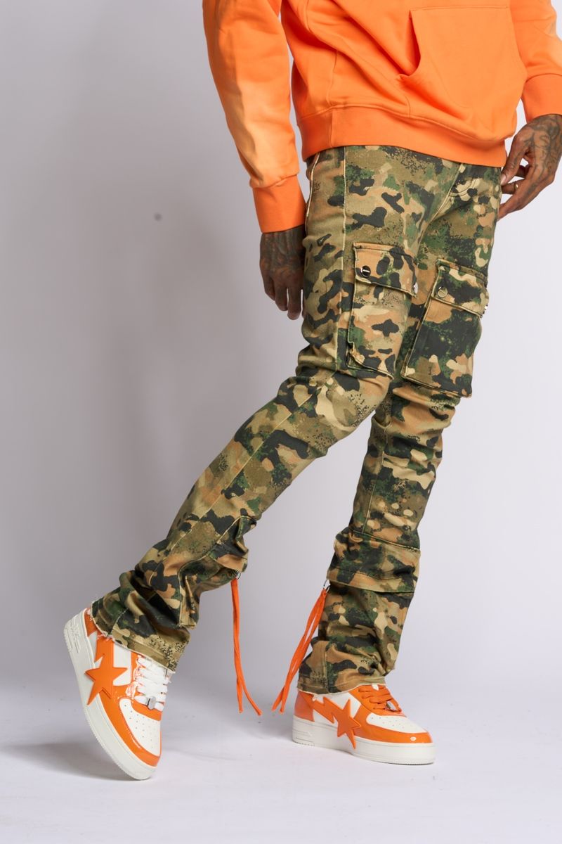 Pheelings Stacked Better Days Cargo Denim Camo 2475