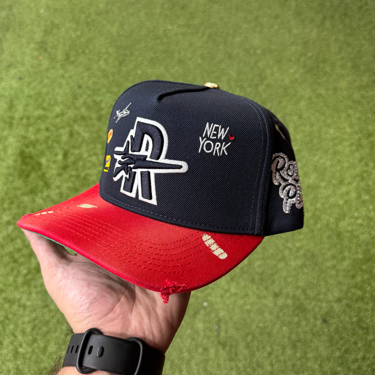 Rough Play - Navy/ Red NYC Snap Hat