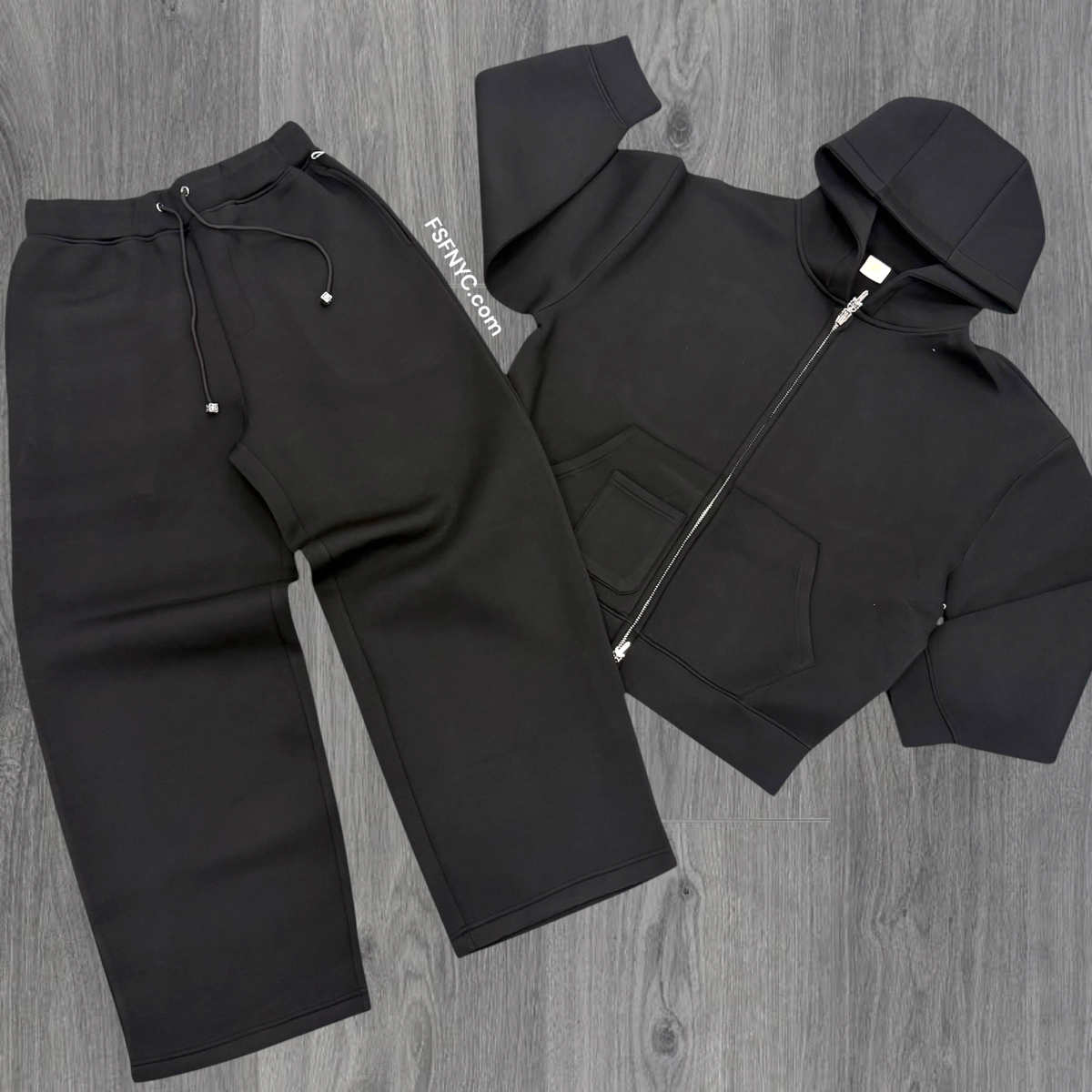 Neoprene Tailored Sweatsuit - Black 345 445