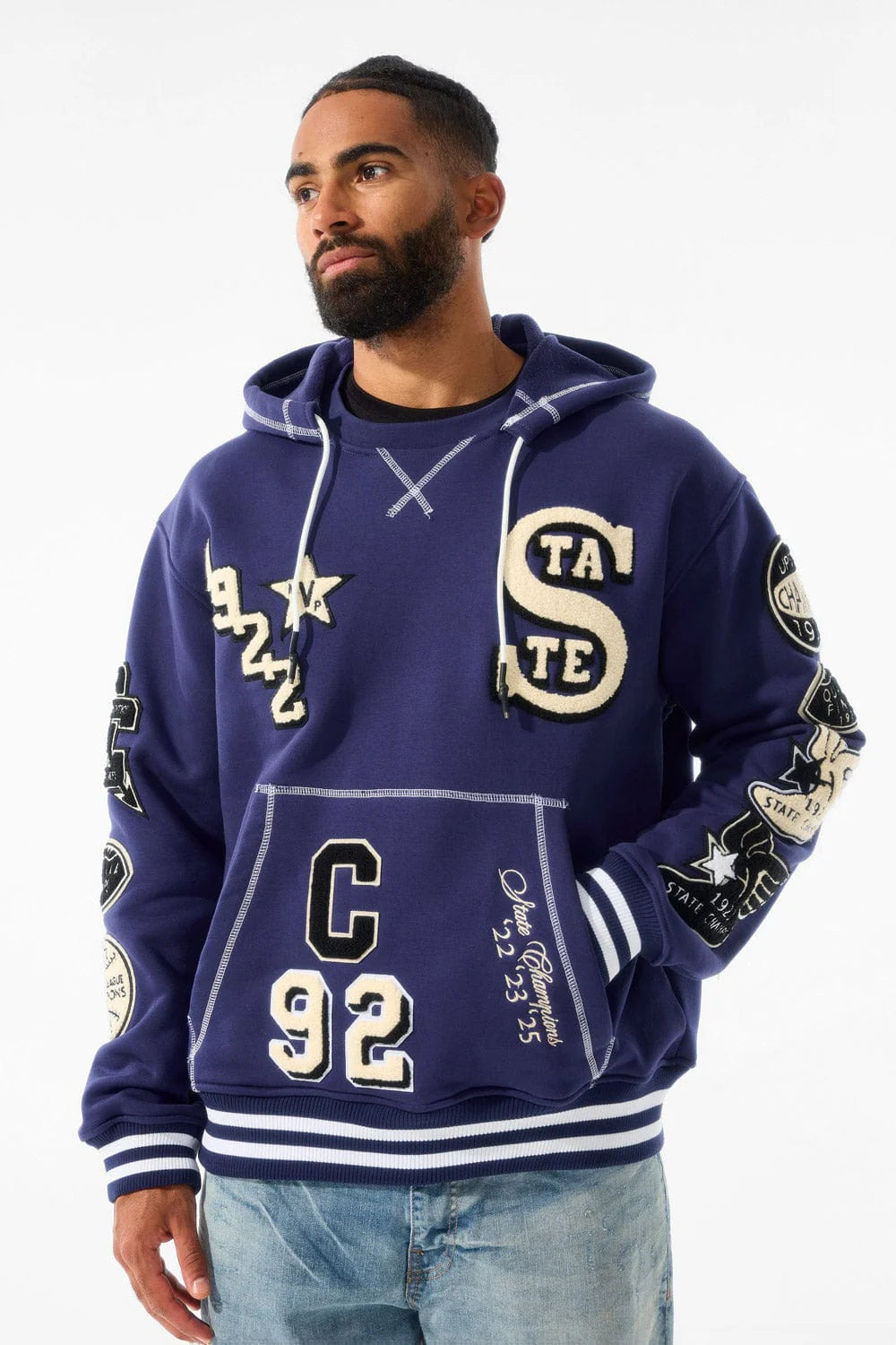 JC State champs Hoodie Navy 8834