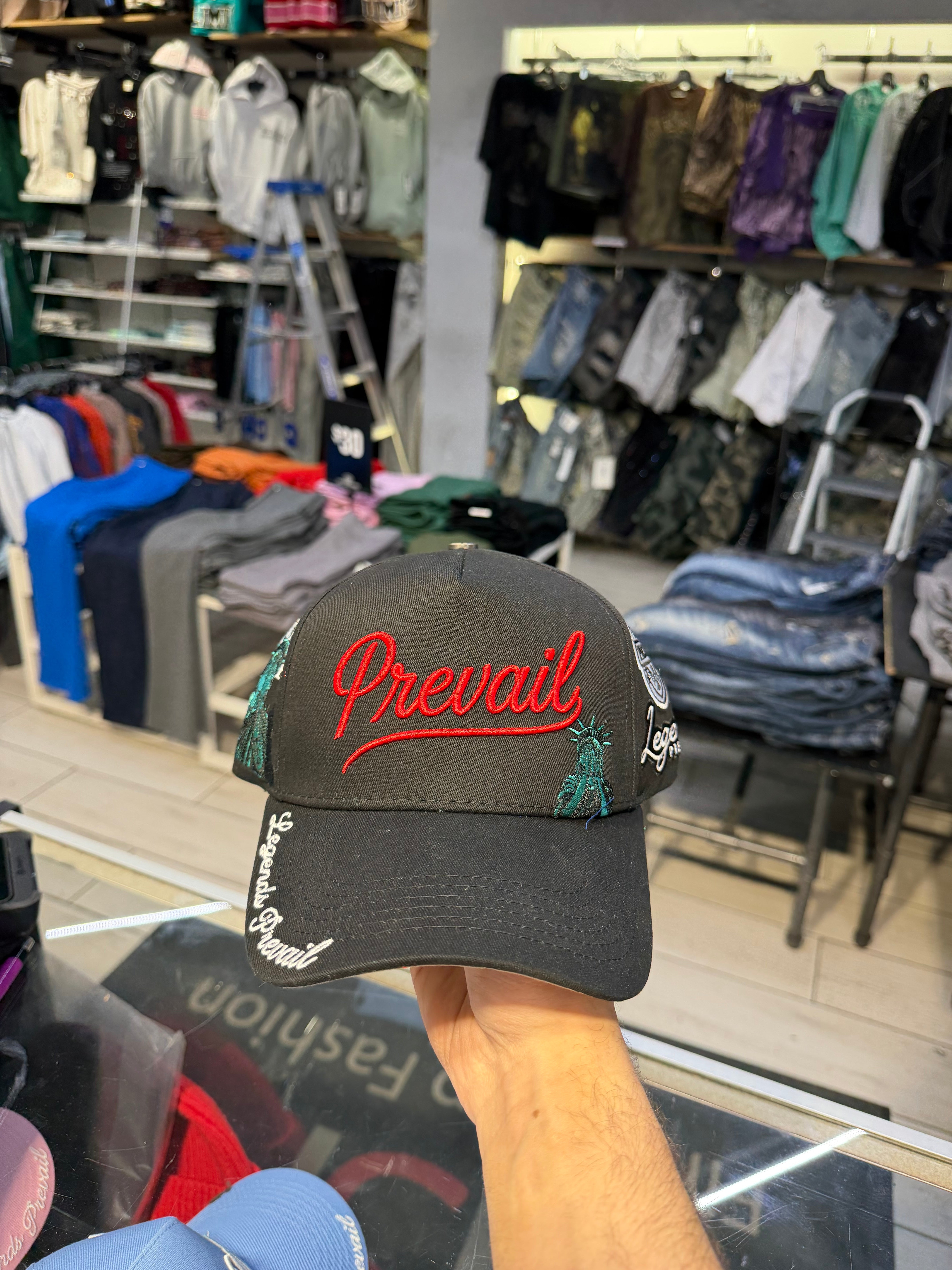 Prevail - Patch Trucker Hat - Black/Red