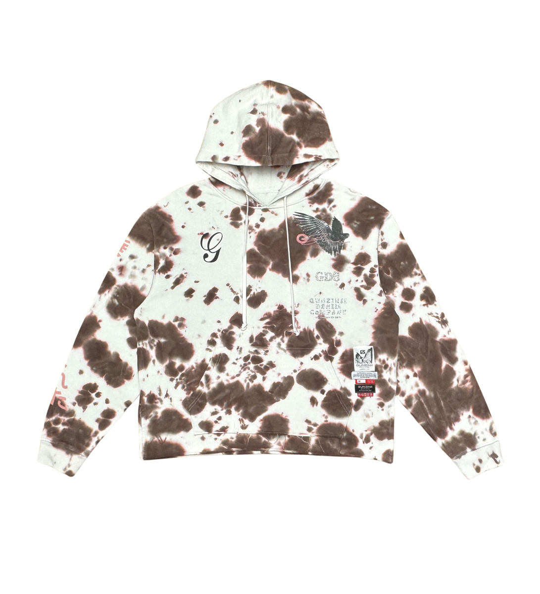 Gunzinii - Lost AngelesTye Dye Cut off Hoodie - Brown - GZ382