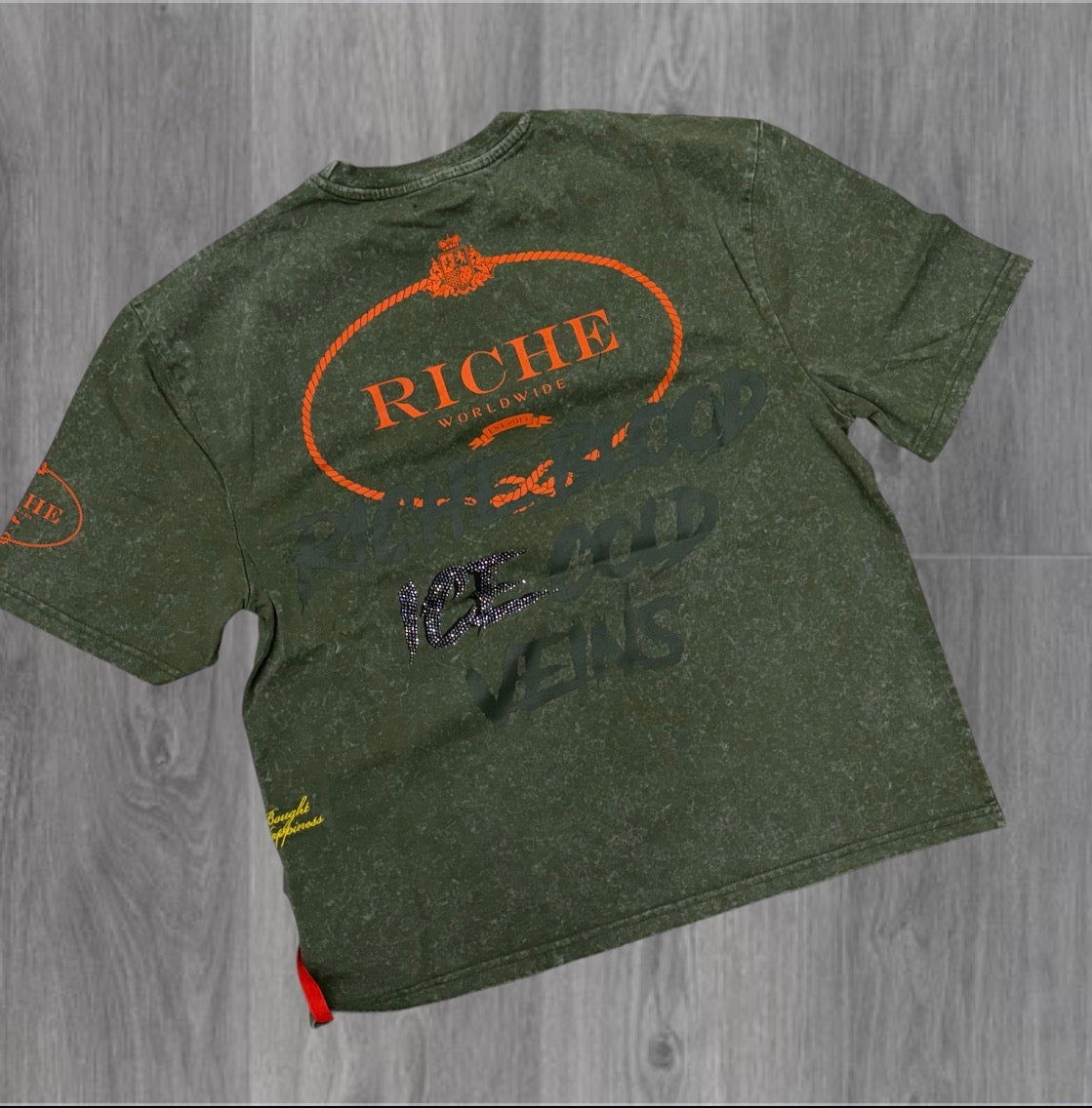 VR - Rich sins T-shirt - Olive 2034