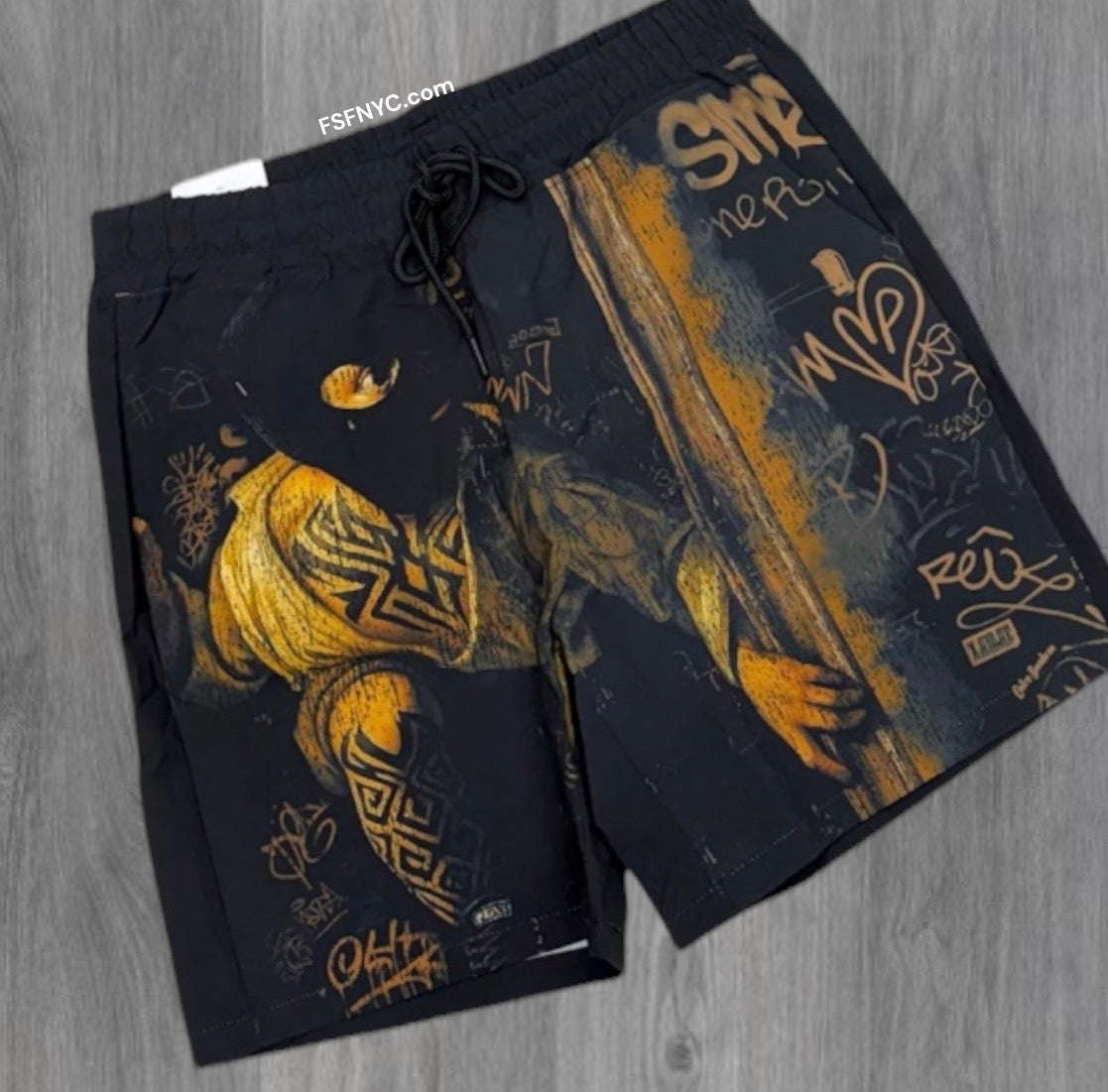 R - Nylon Shorts Reborn - black - 916