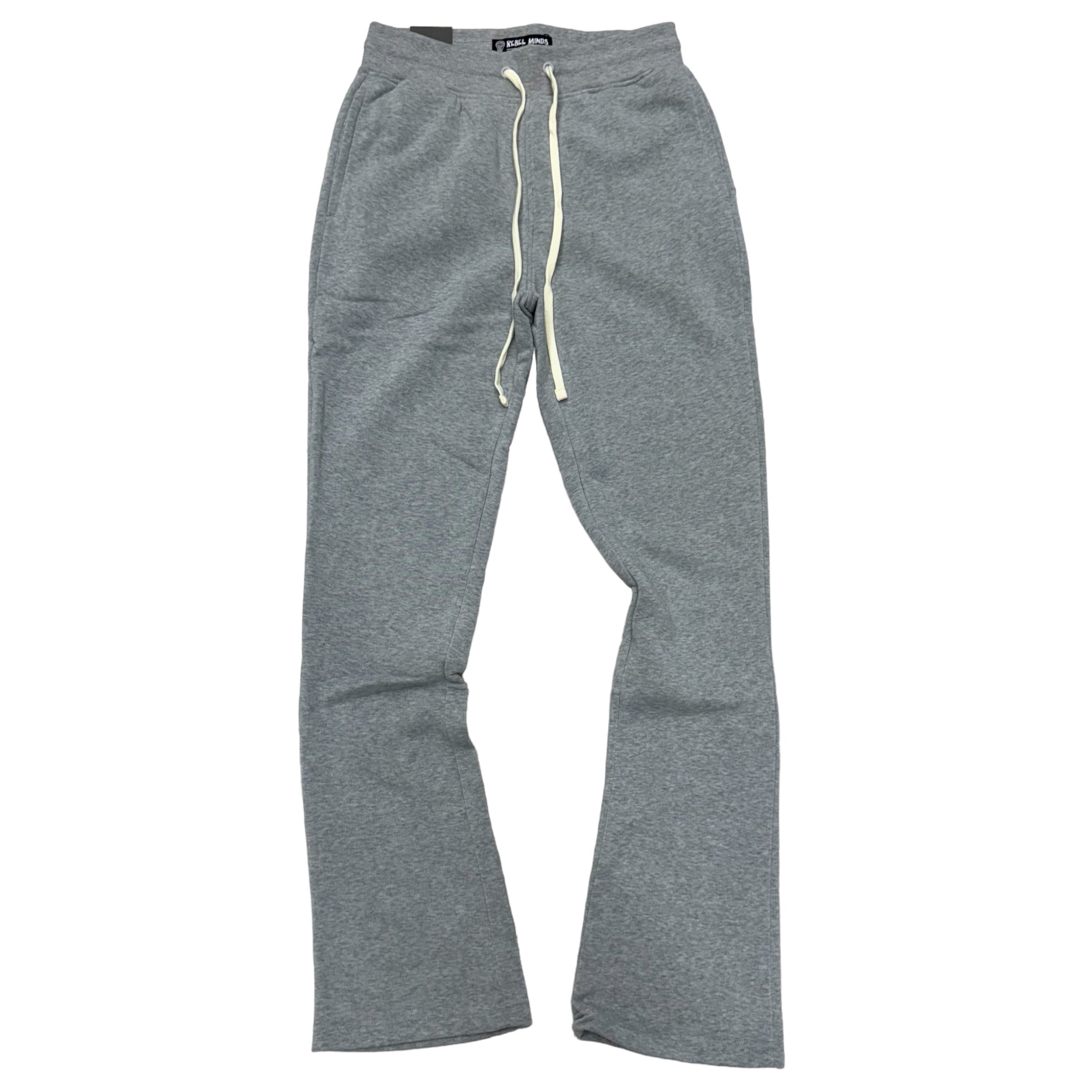 Rebel Stacked Flare Fleece pants Grey 475