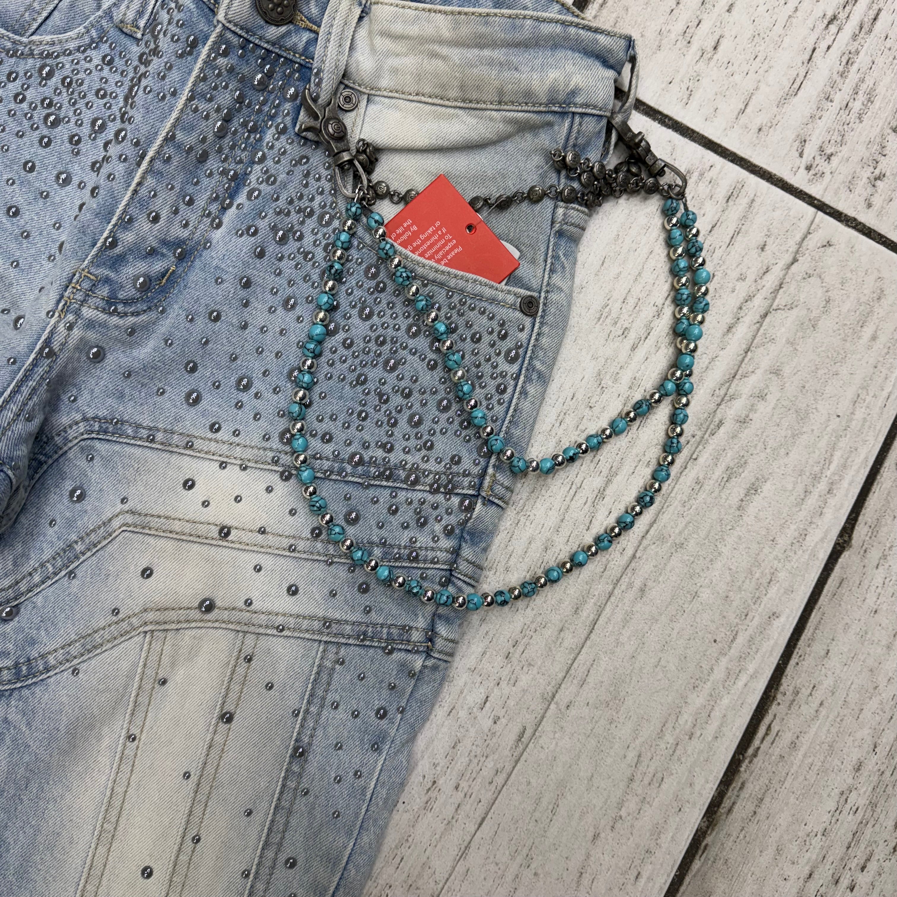 Gunzinii - Flare Fit Denim - LT BLUE- GZ775