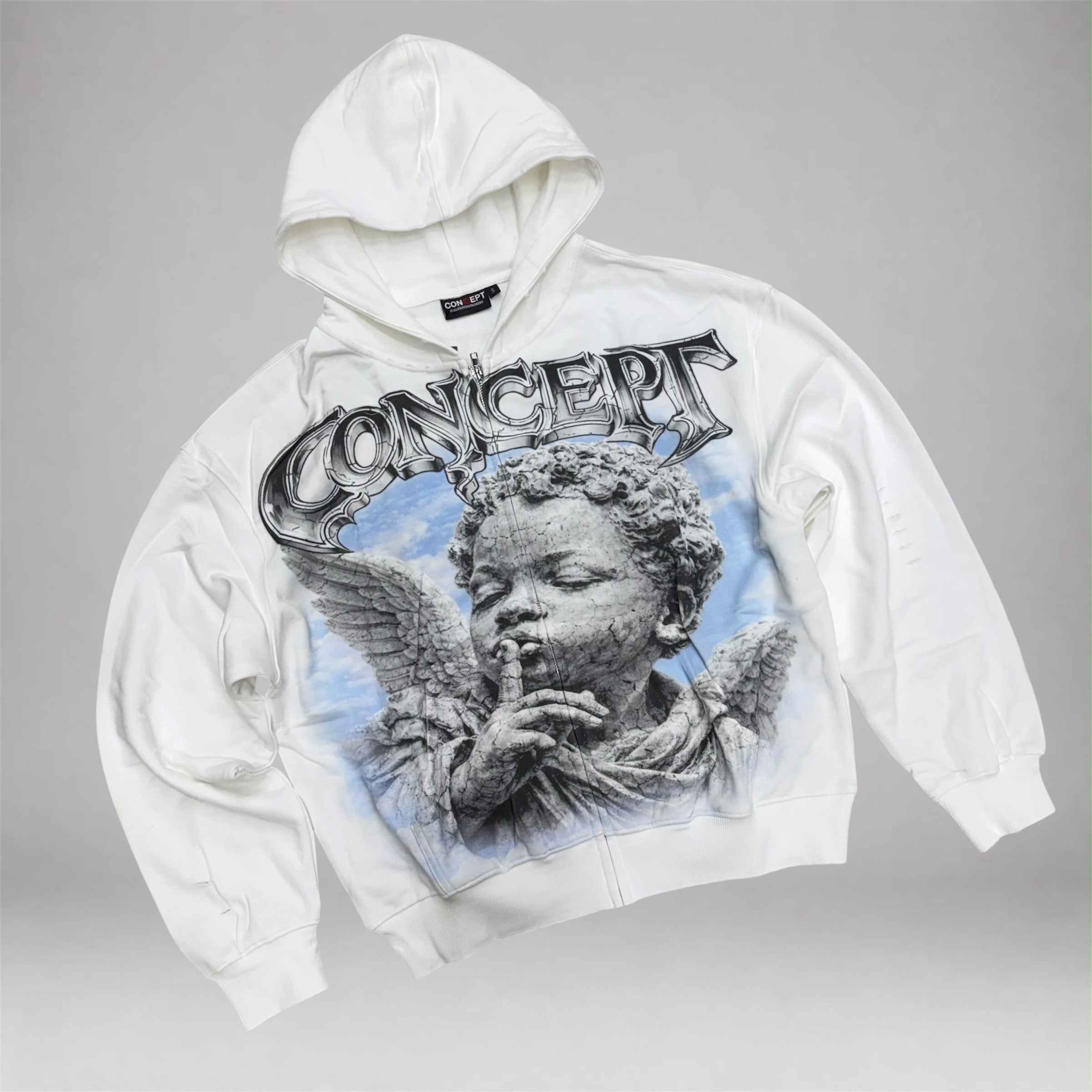 Con - Cherub 2  Zip Hoodie - White 2