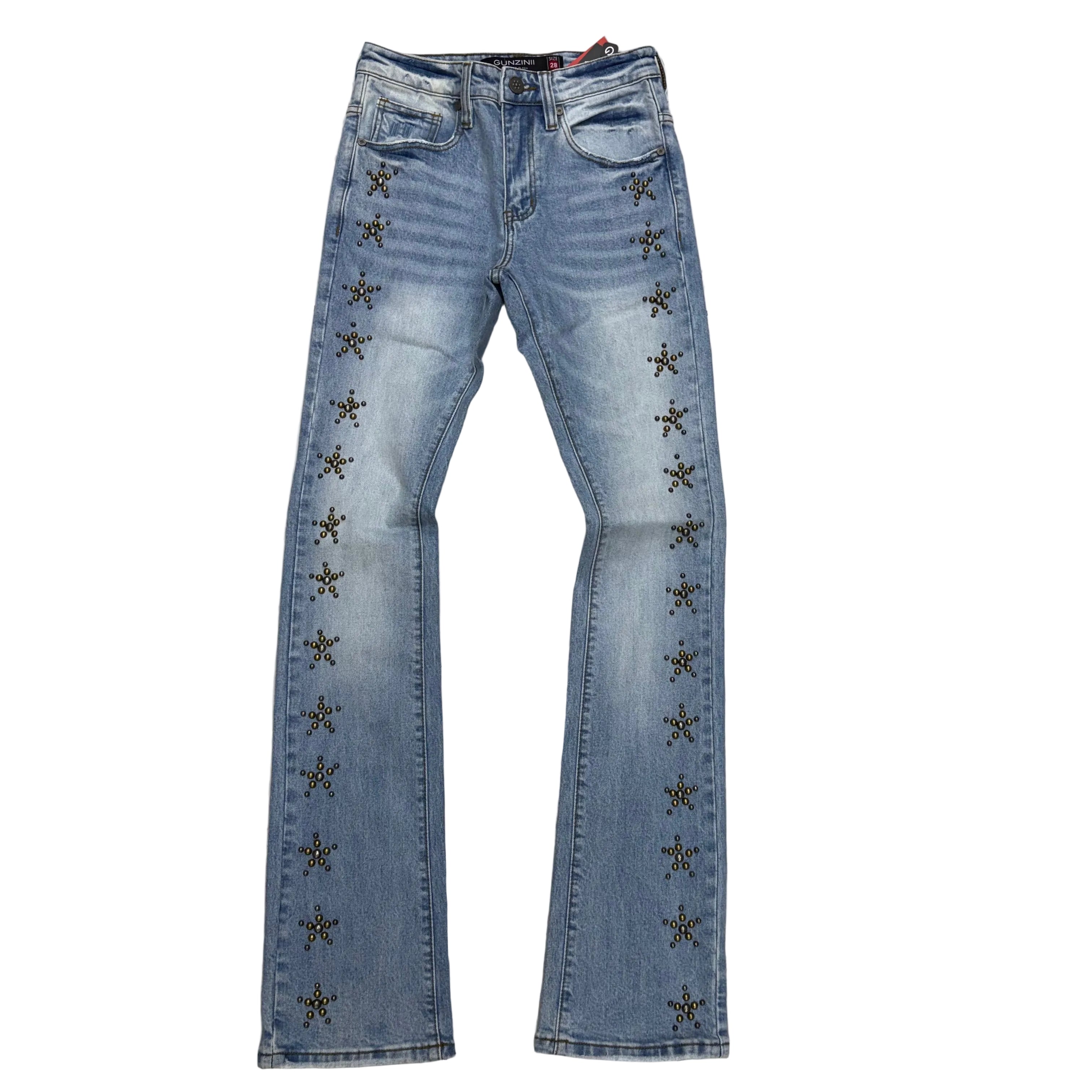 Gunzinii - Flare Fit Denim - M BLUE- GZ779