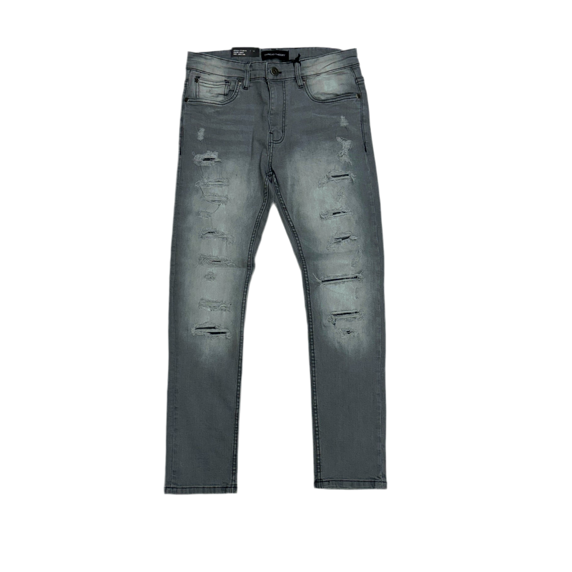 Thread skinny Rip and repair Denim Grey 50115