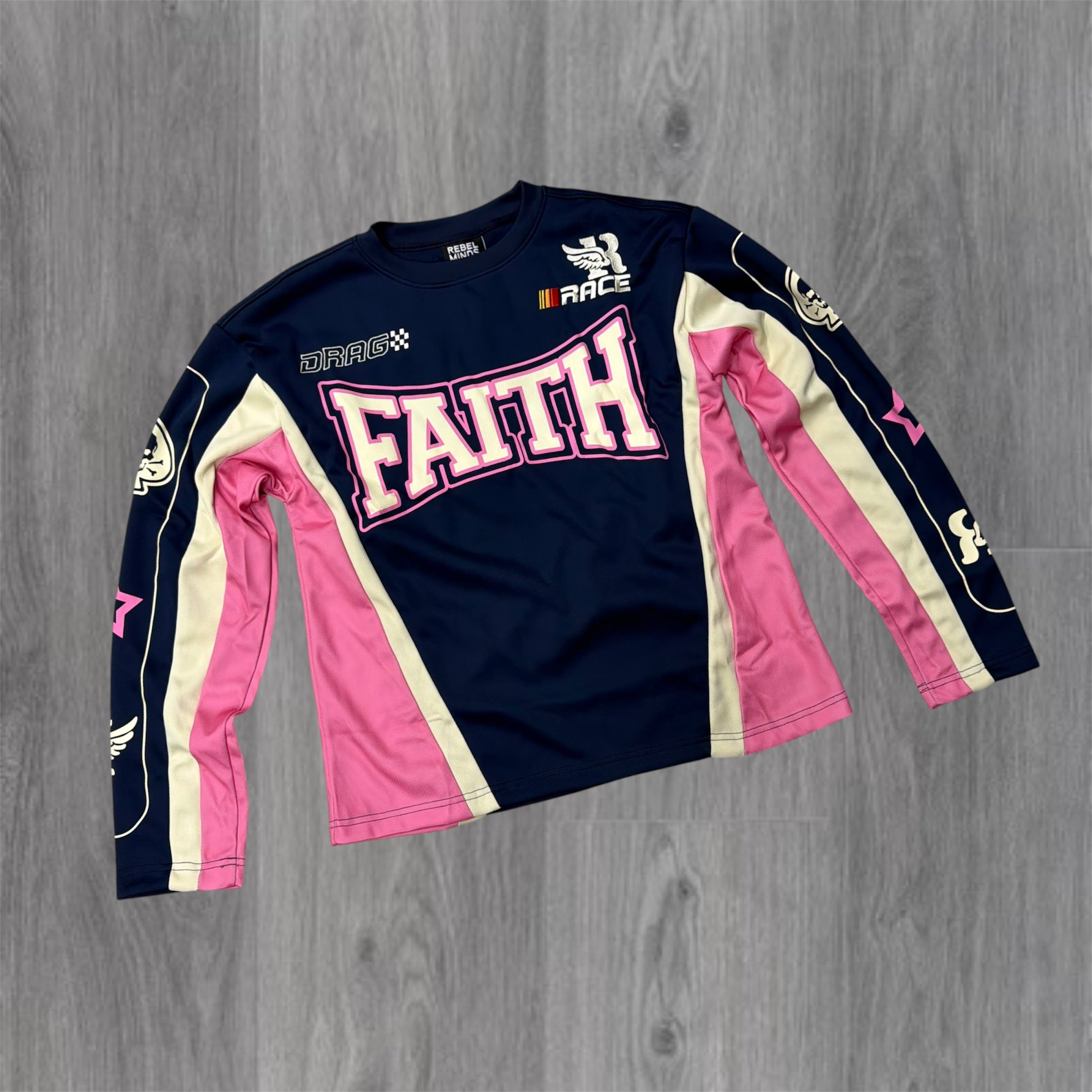 Rebel Motorsport Long sleeve Jersey-Navy -206