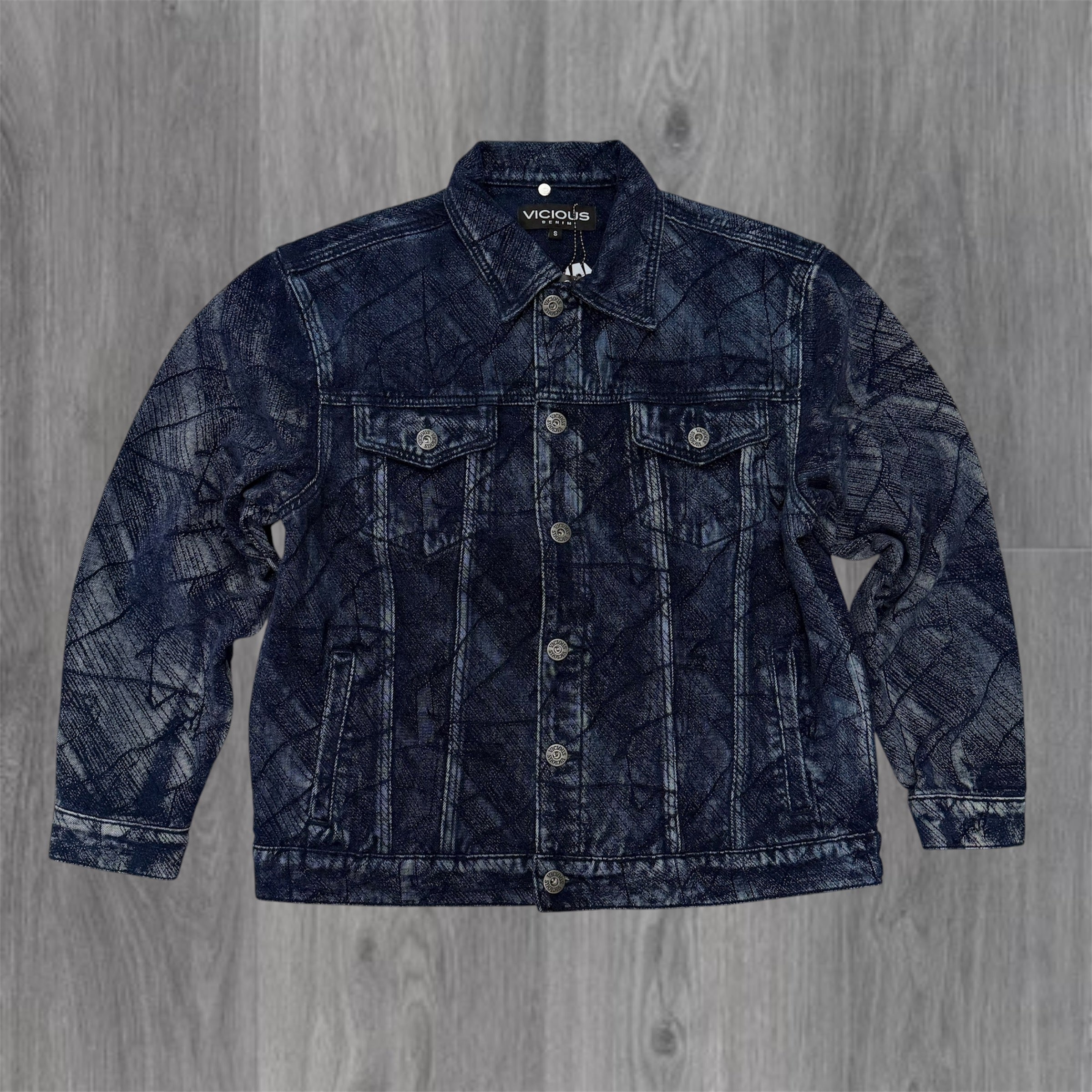 Vicious- Heavy Duty Denim Vicious Jacket Dark Blue- VC1267
