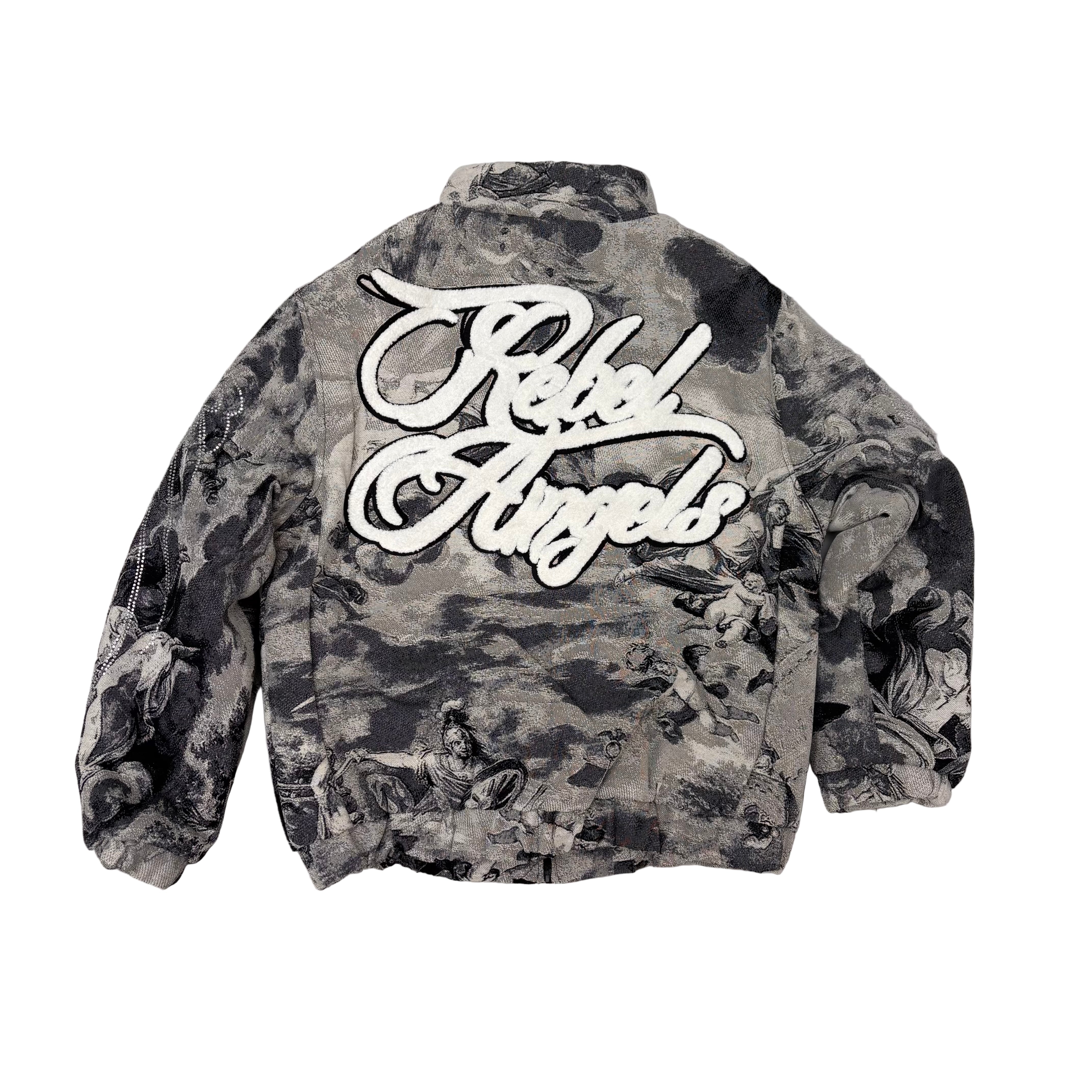 REBEL - ANGELS Jacquard Jacket - BLK - 518