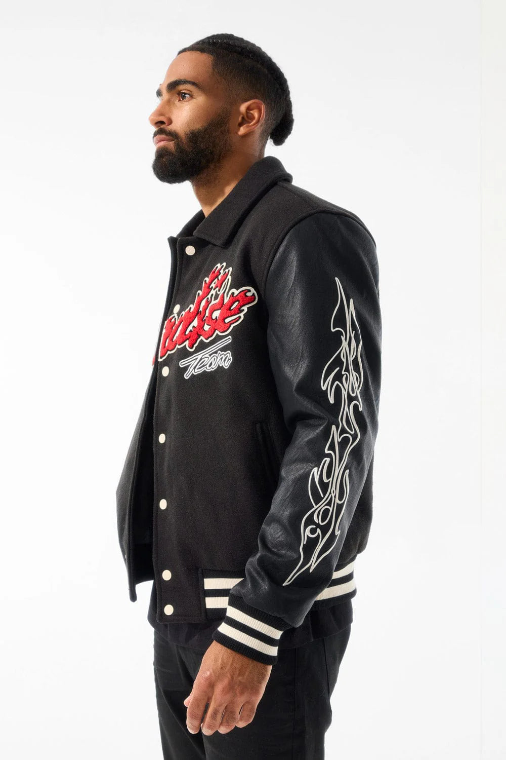 JC paradise Team varsity  jacket Black 91632