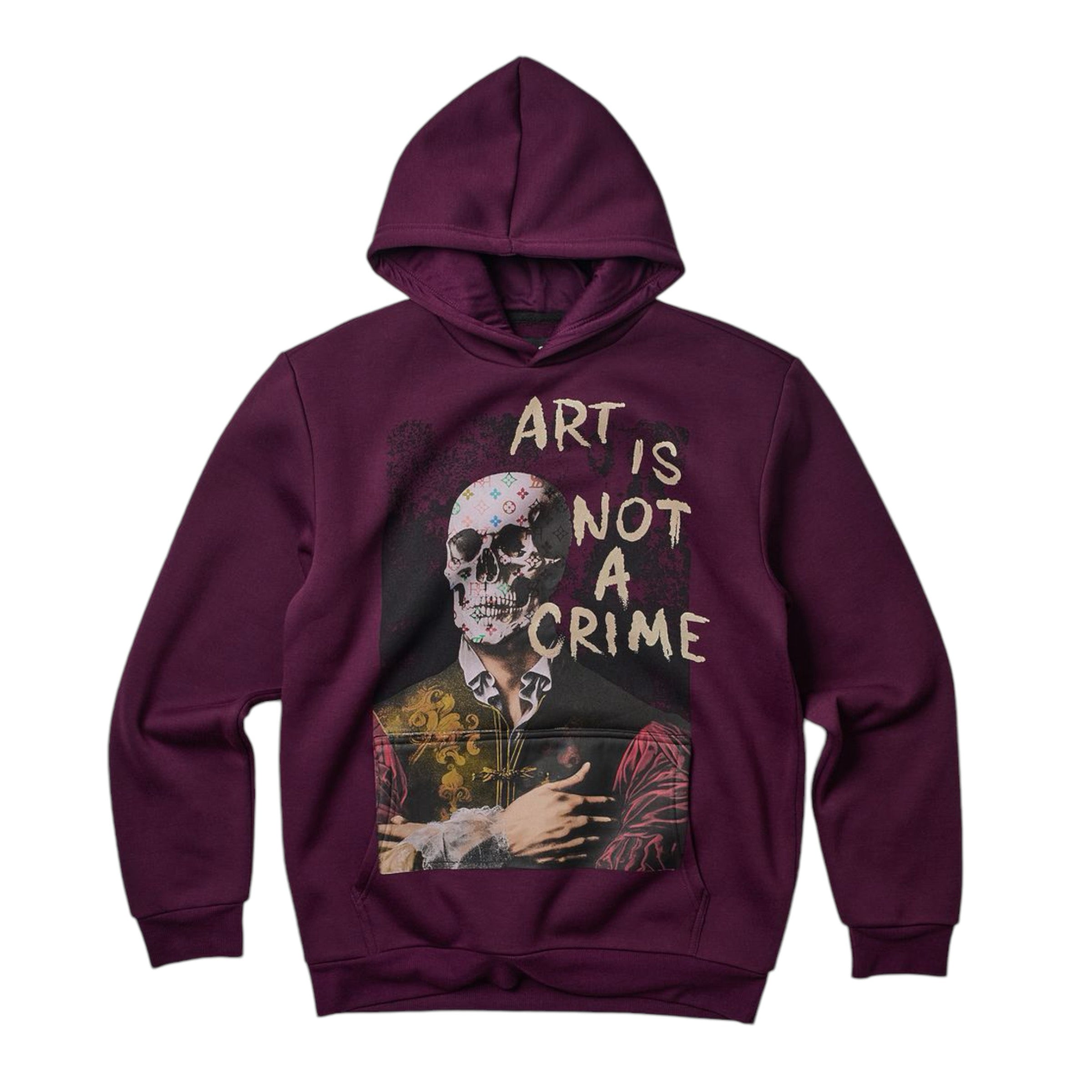 Reason Art is Not a Crime Hoodie Burgundy F422