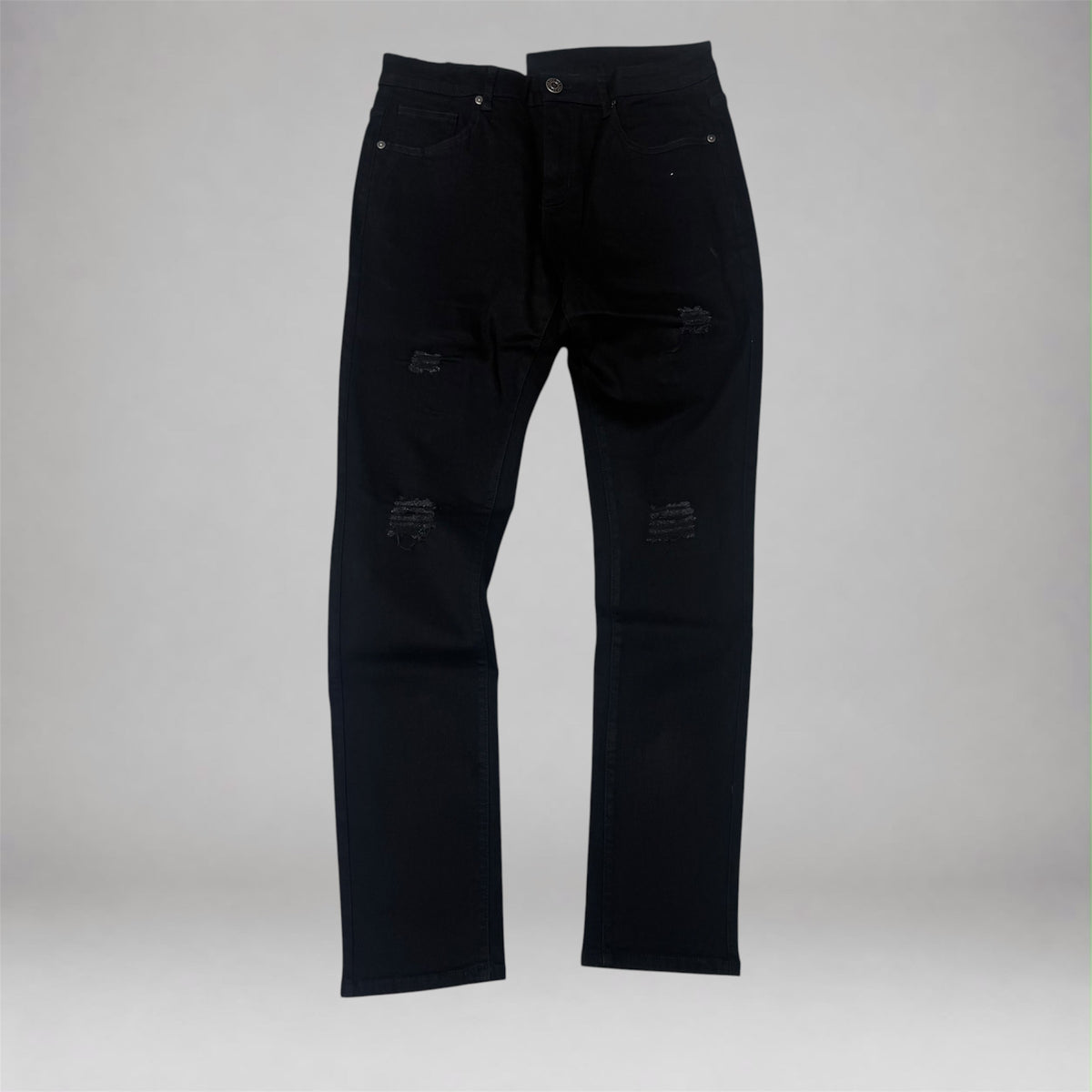 SBO - Ripped Skinny Fit Denim - Jet Black 232
