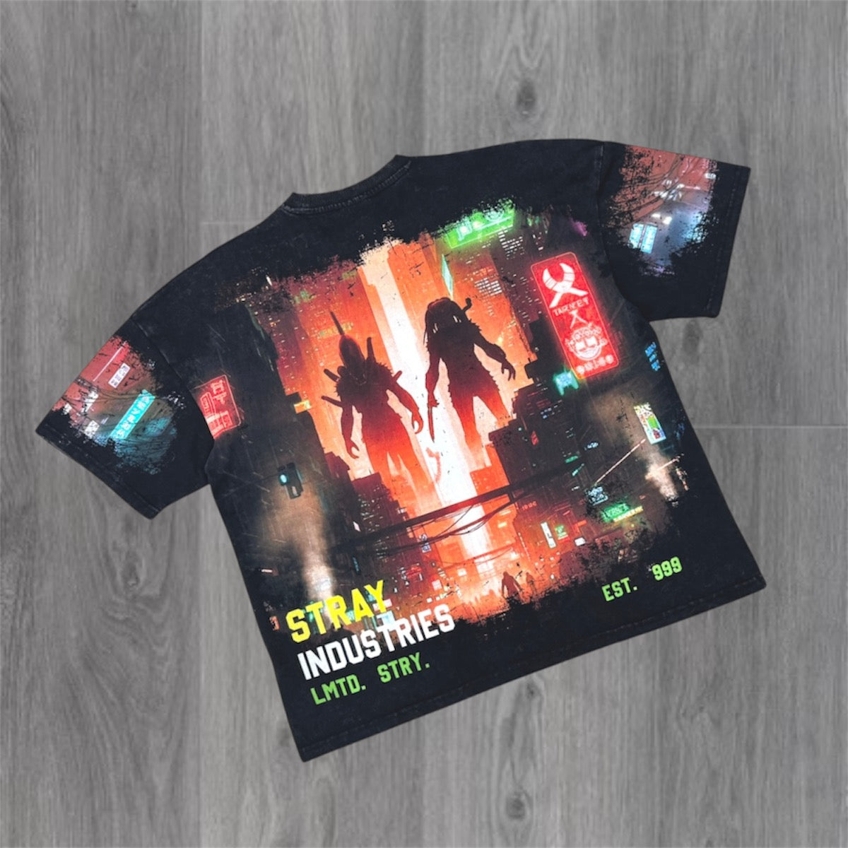 Stray -  Robot Soldier  T-shirt - Black 1752