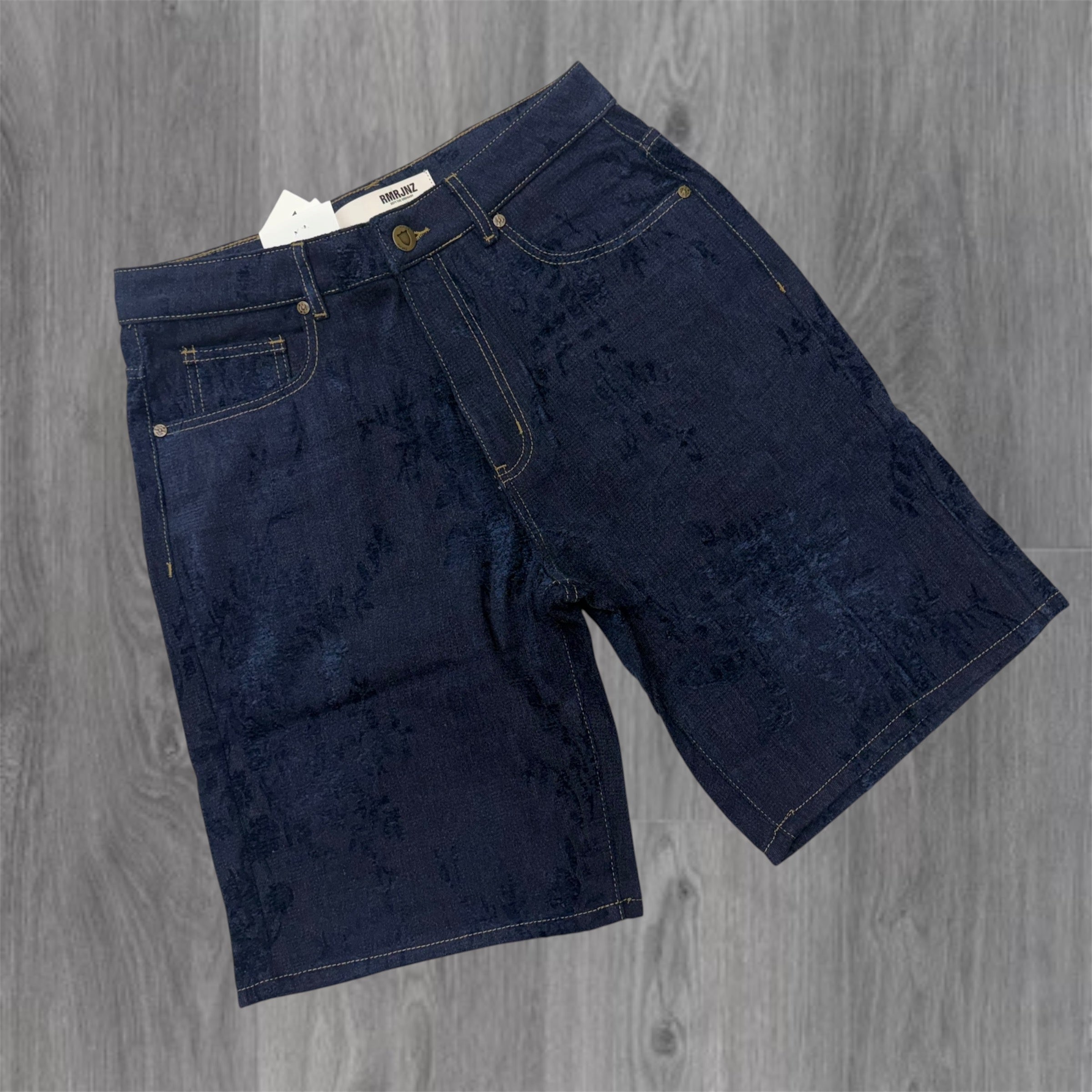 Armor - Jacquard Jean Shorts - DK Blue 230