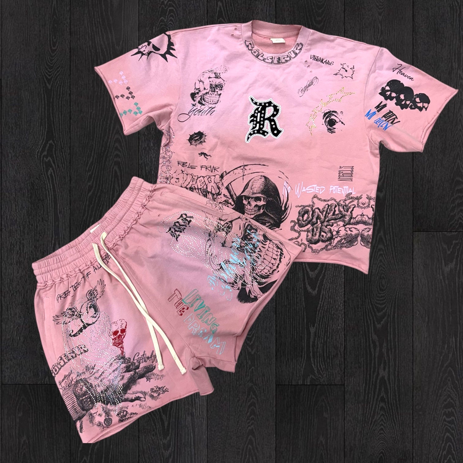 R - The Dream Short Set - Pink - 31101