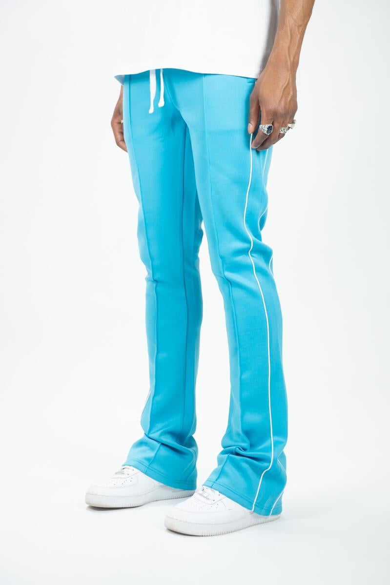 Rebel - Track Stacked Flare Pants -  L.Blue - 470