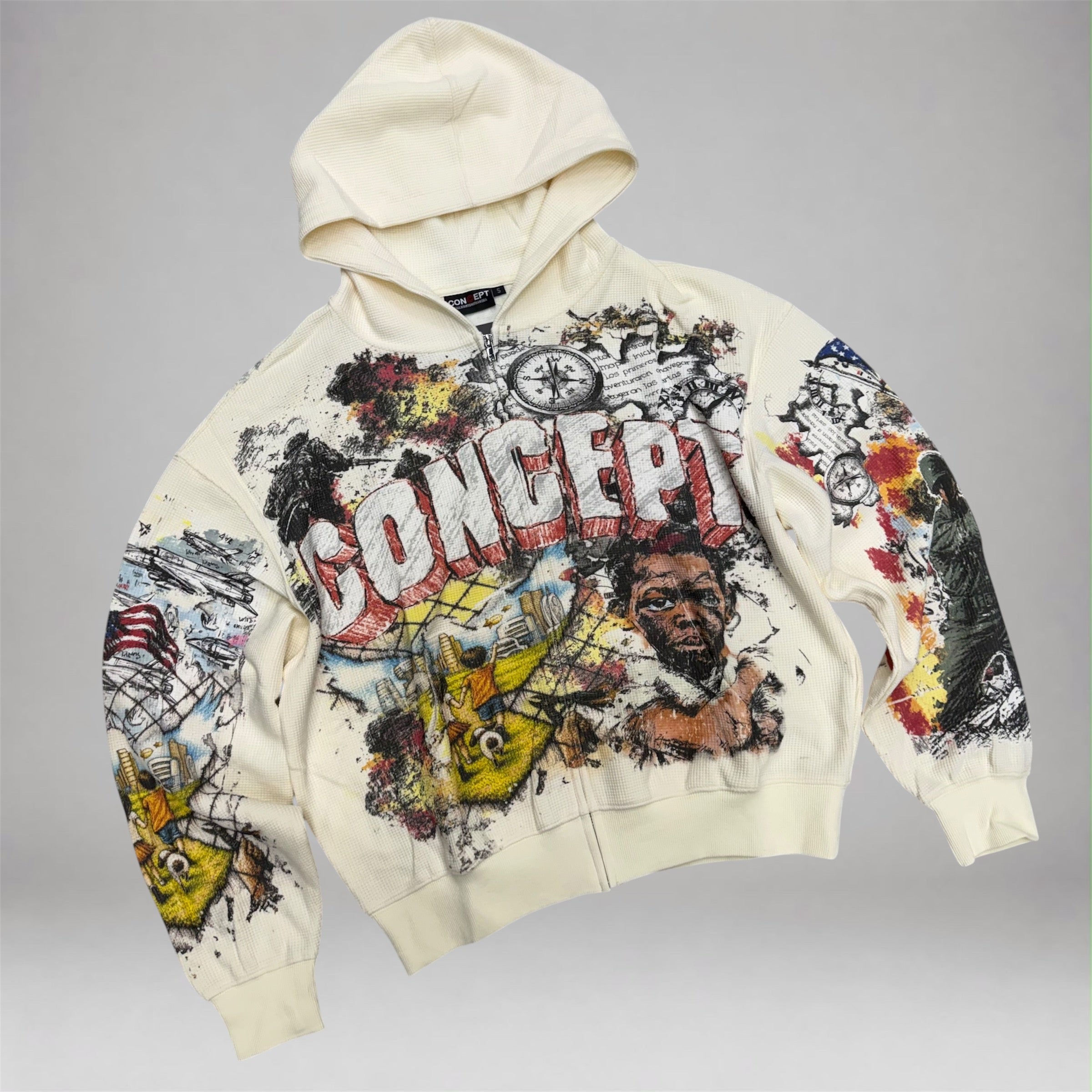 Con - Honor Waffle Hoodie - Beige 15
